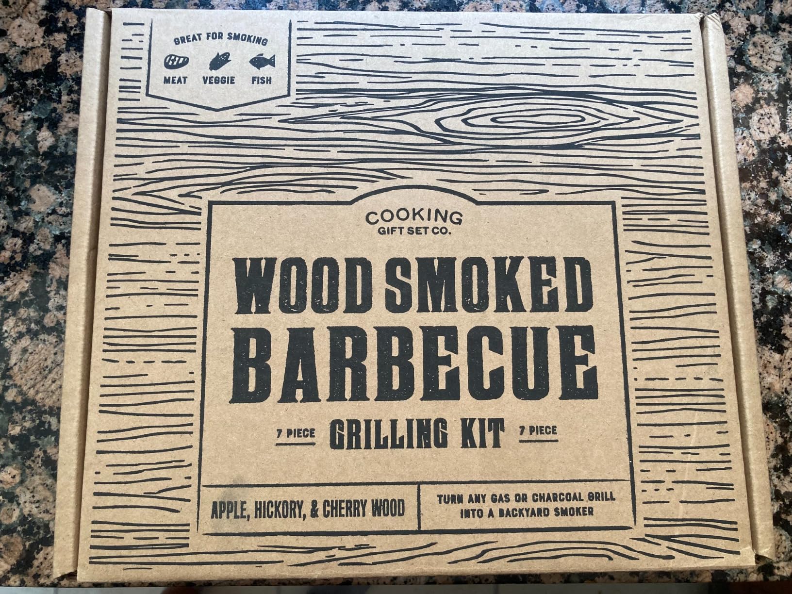 BBQ Smoker Box Kit - Stainless Steel Smoker with Hinged Lid, Apple Wood Chips, Hickory Salt - Grilling Accessories and Grilling Gifts for Men - Great Birthday Gifts for Men Who Love to BBQ customer photo 2
