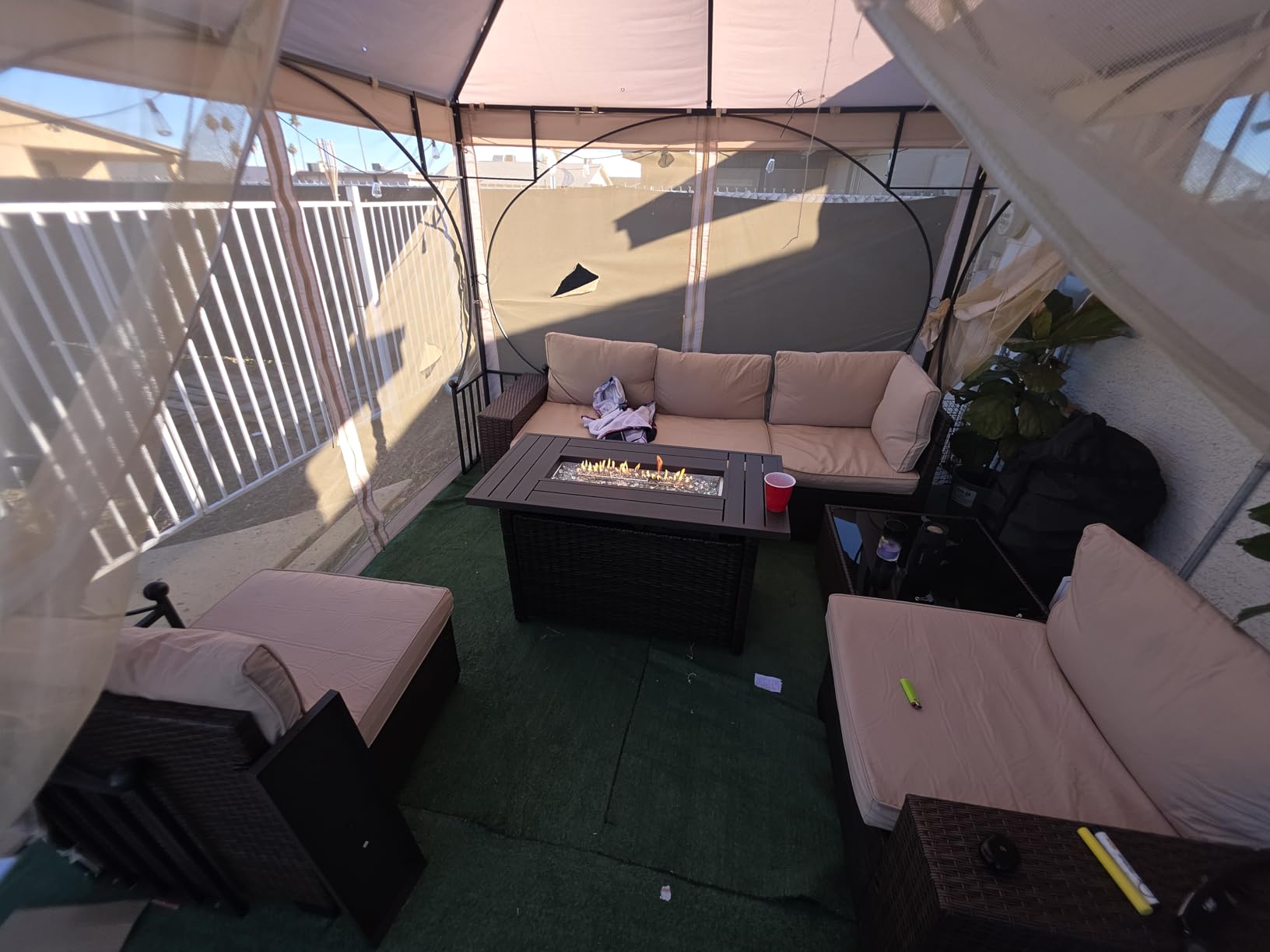 Aoxun 8 Piece Patio Furniture Set with 44