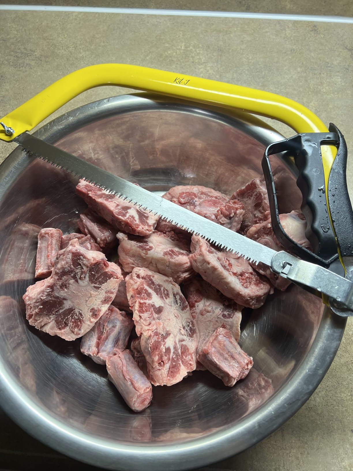 Stainless Butcher Hand Hacksaw for Cutting Up Bones and Meats 12 Inches (30.5cm) Blade Length customer photo 1