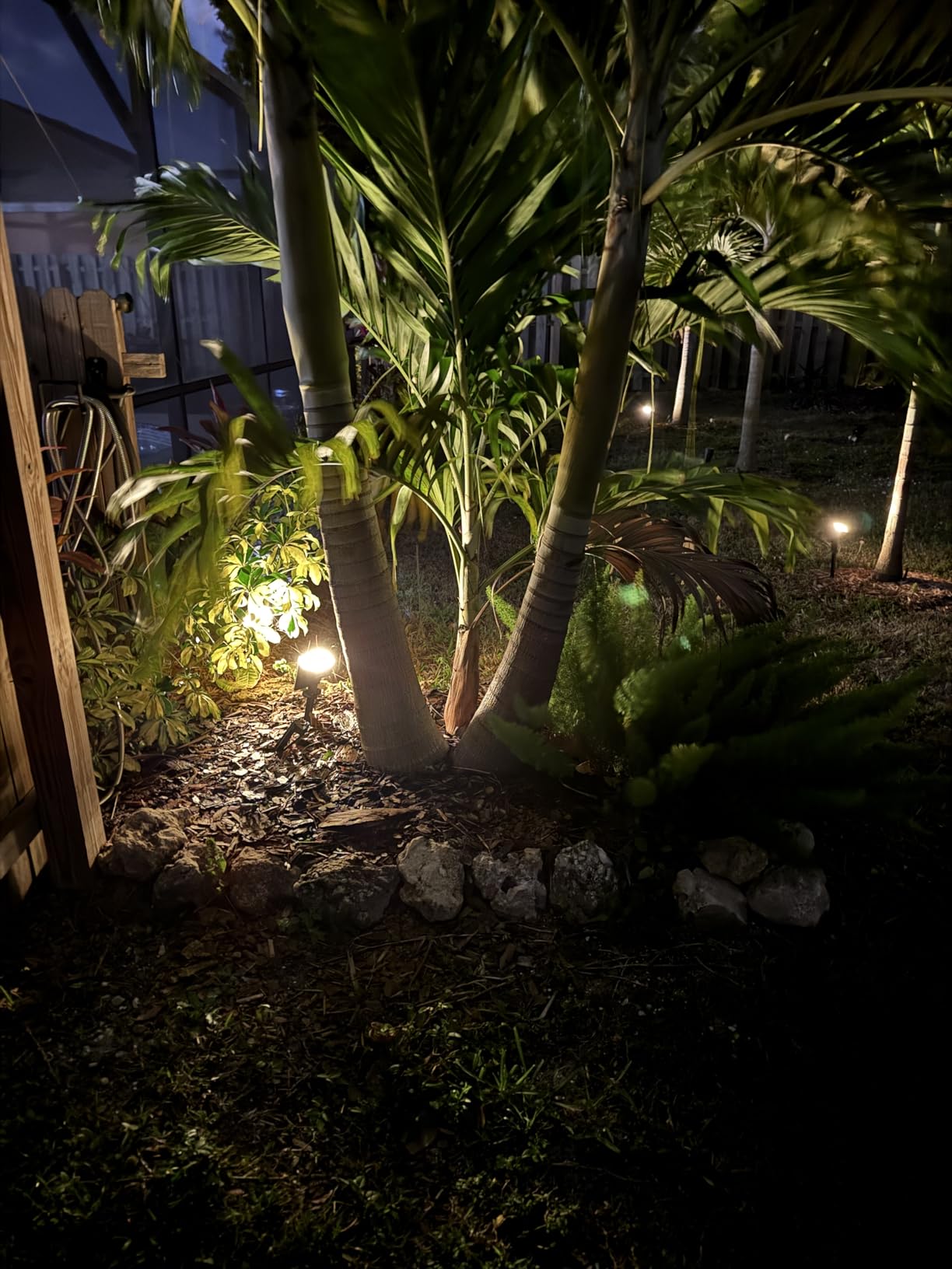 NYMPHY Solar Color Changing Lights, 7 Lighting Modes Solar Lights Outdoor Waterproof IP68, Multicolor RGB Outdoor Lights for Garden Yard Landscape Decorations- 4 Pack customer photo 1