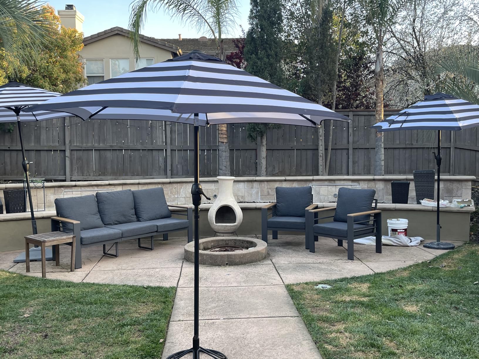 Aoxun Patio Furniture Set, 5 Piece Aluminum Patio Sets with 5