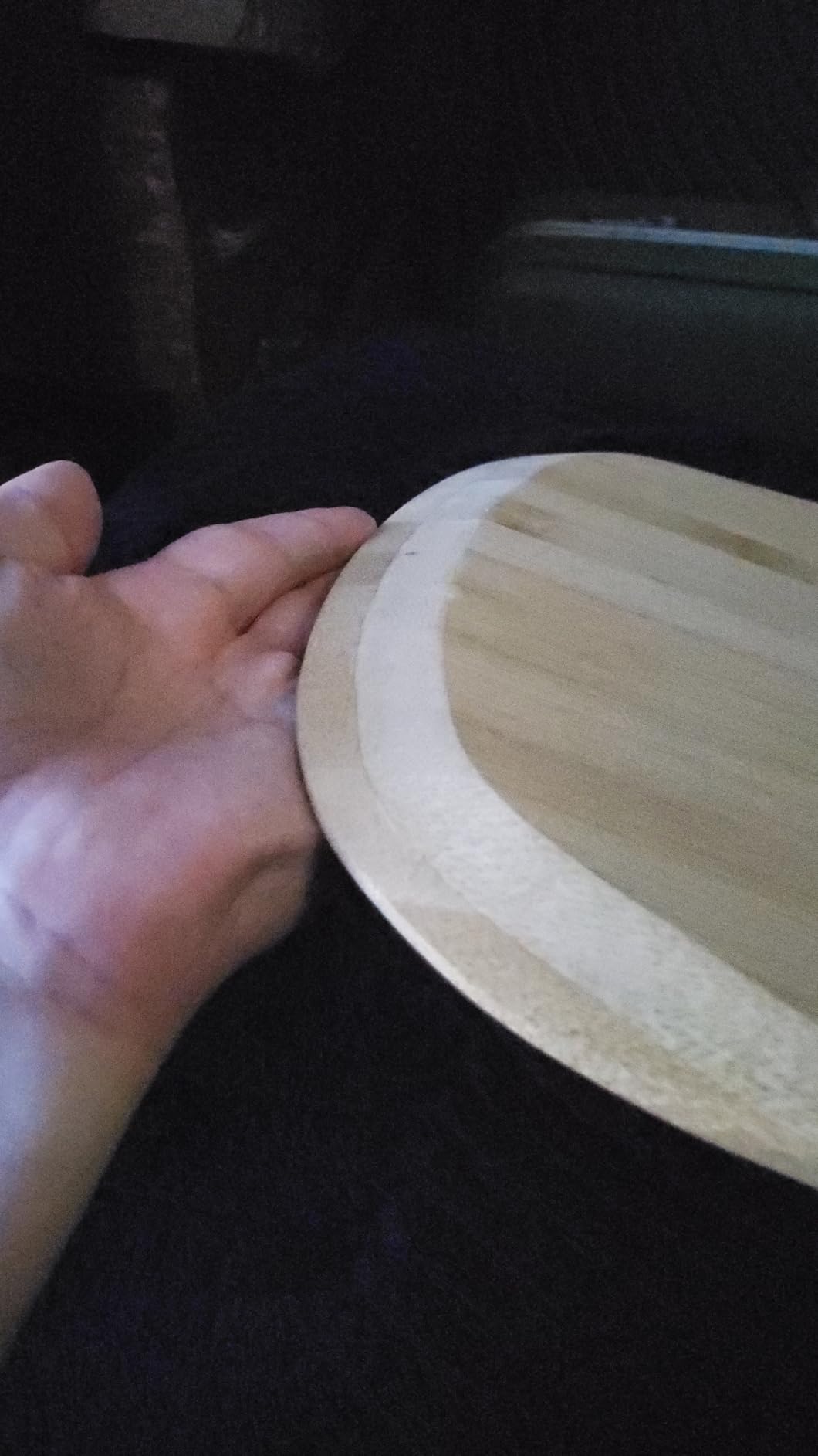 12 Inch Bamboo Pizza Peel Premium Wooden Pizza Board Paddle with Handle for Baking, Serving & Cutting- Use for Pizza, Bread, Pastries, Dough, Easy Grip customer photo 1
