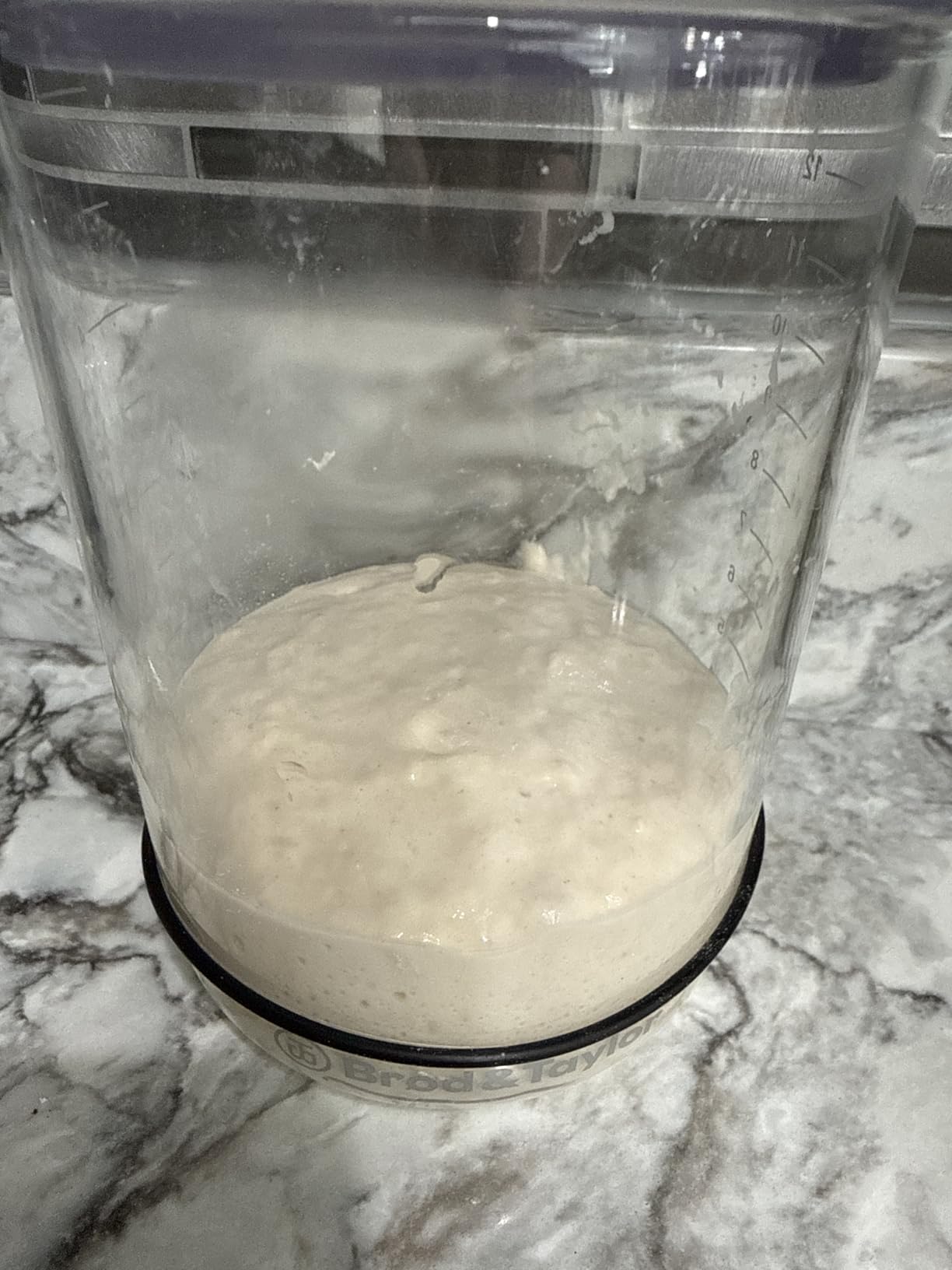 Brod & Taylor Sourdough Starter Jar (32oz) 100% Dishwasher Safe, Measurement Markings, Height Marker & Loose-Fitting Lid That Prevents Pressure Buildup (Durable Glass Jar, BPA-Free) customer photo 2