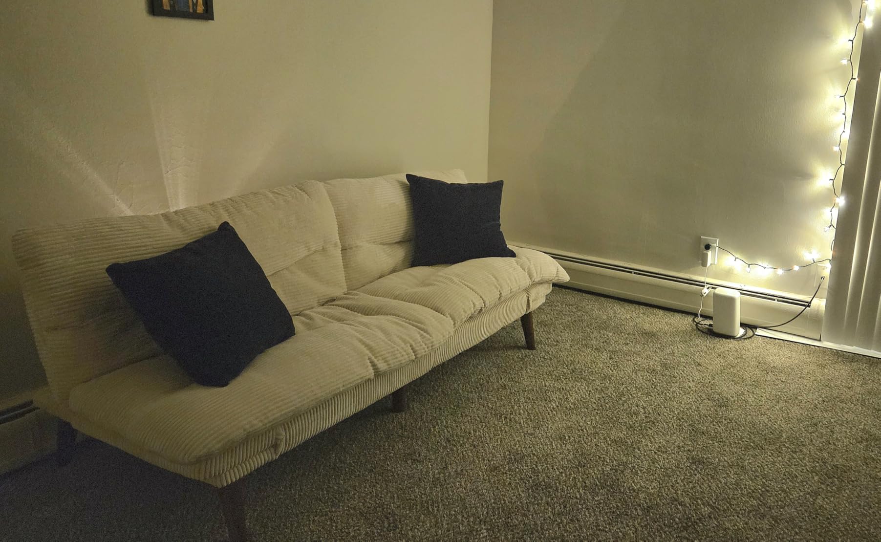 Pipishell Futon Sofa Bed, 66 Inch Corduroy Futon Couch Convertible with Adjustable Backrest and Armrests, Recliner Sleeper Sofa for Small Spaces, Living Room, Office, Guest Room (Grey, 66 Inch) customer photo 2