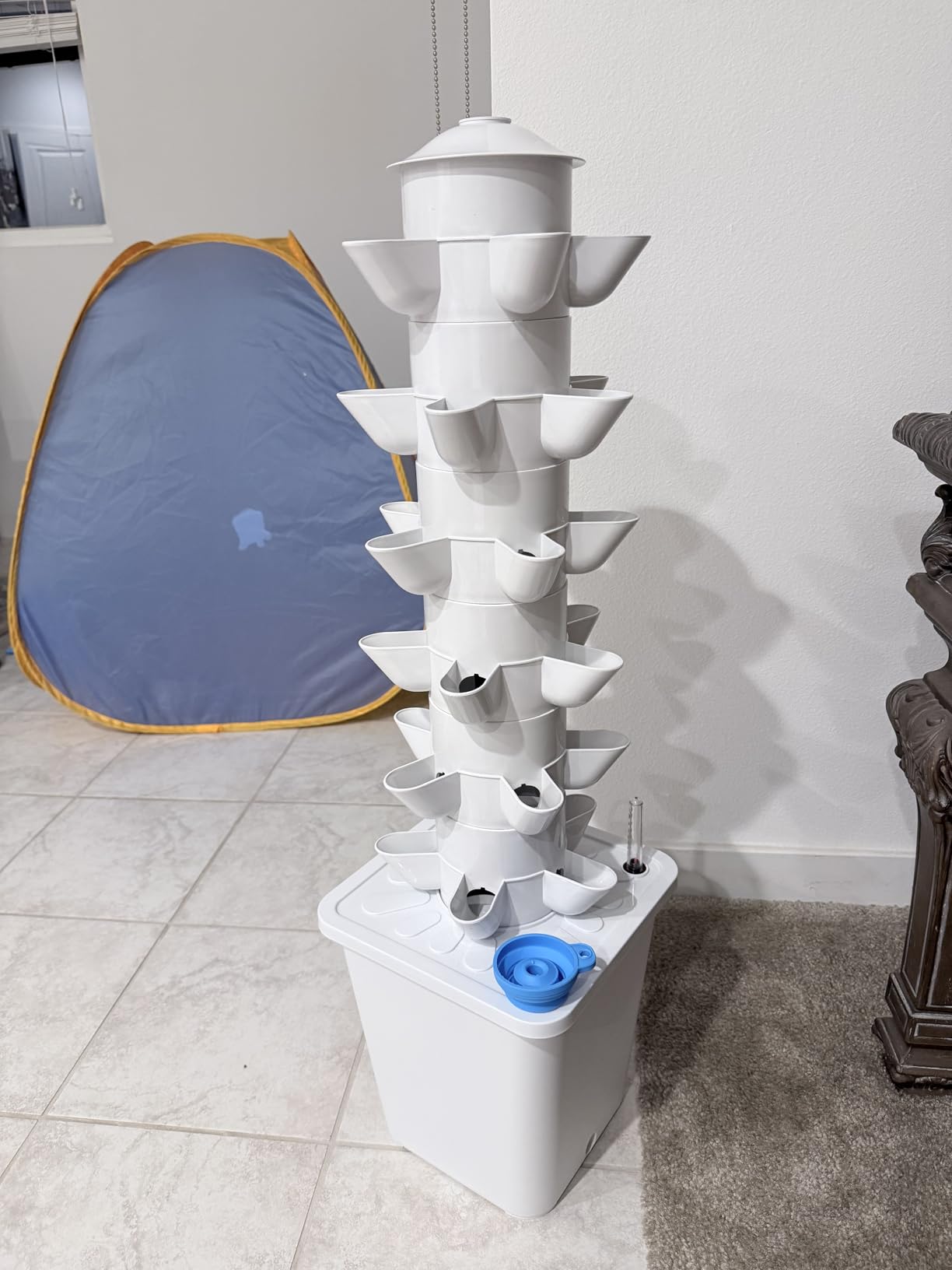 Hydroponics Tower Indoor Growing System Vertical Garden Planter Indoor Smart Garden Kit with Pump and Movable Water Tank (30-Plants) customer photo 2
