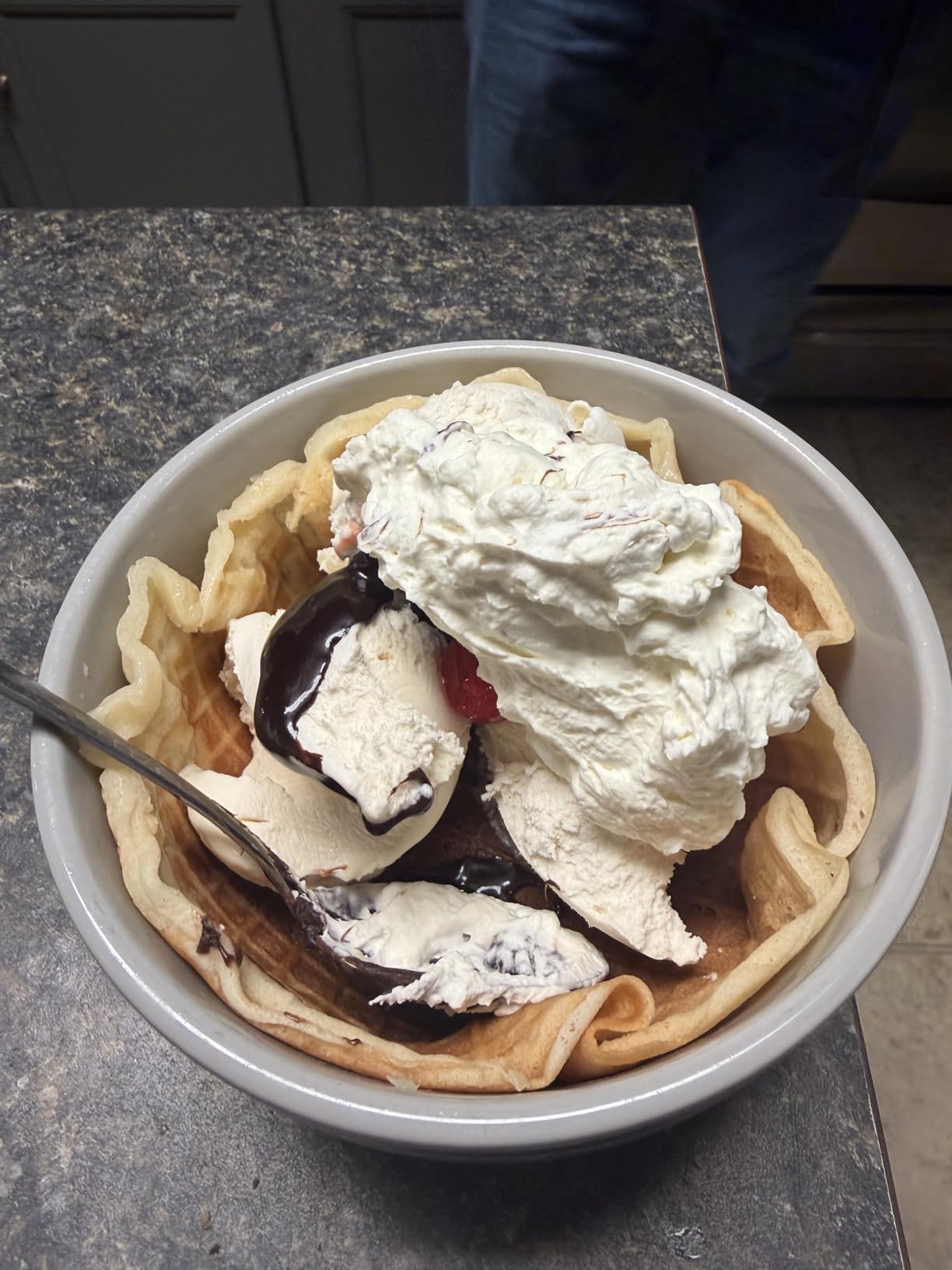 FOHERE Waffle Cone Maker Machine and Ice Cream Bowl Maker with Temperature Control, Double Side Nonstick Waffle Bowl Maker with Cone Roller, 7.5