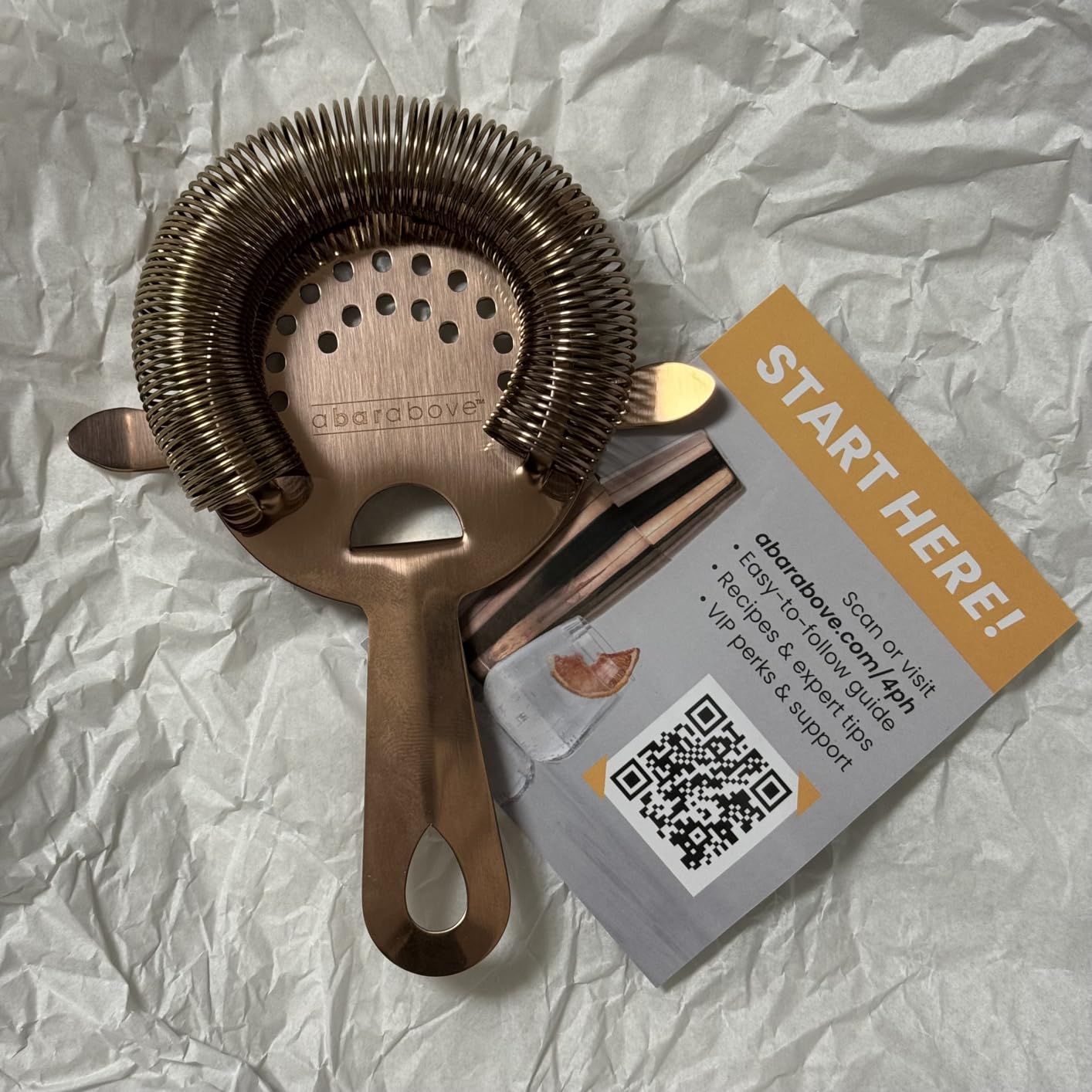 A Bar Above Cocktail Strainer, 4-Prong Bar Strainer with High Density Spring for Smooth Pouring customer photo 1