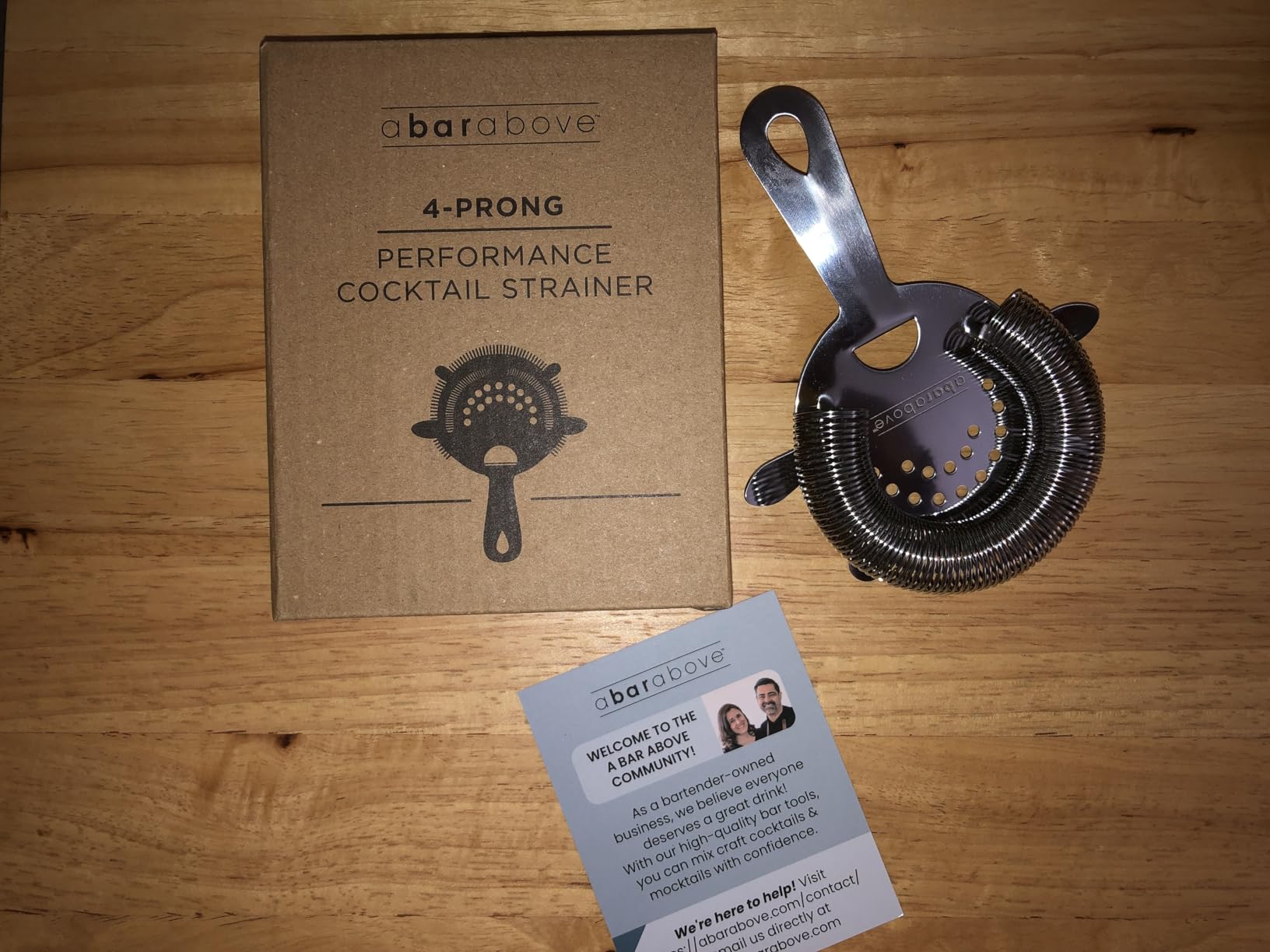 A Bar Above Cocktail Strainer, 4-Prong Bar Strainer with High Density Spring for Smooth Pouring customer photo 2