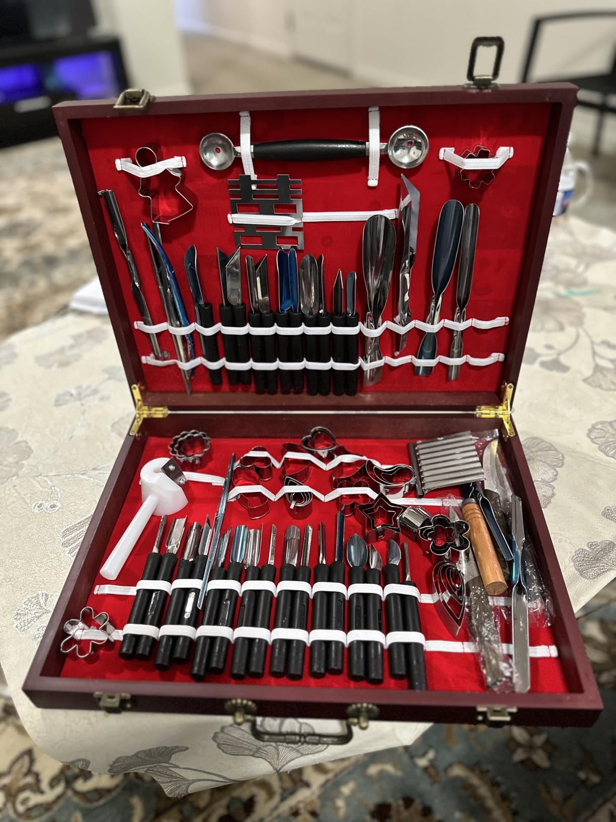 80-Piece Stainless Steel Fruit Carving Tools Set - Professional Watermelon Carving Knife Kit with Ergonomic Handles & Portable Case, Durable Fruit Cutting Tools for Culinary Arts, Sculpting, Peeling customer photo 1