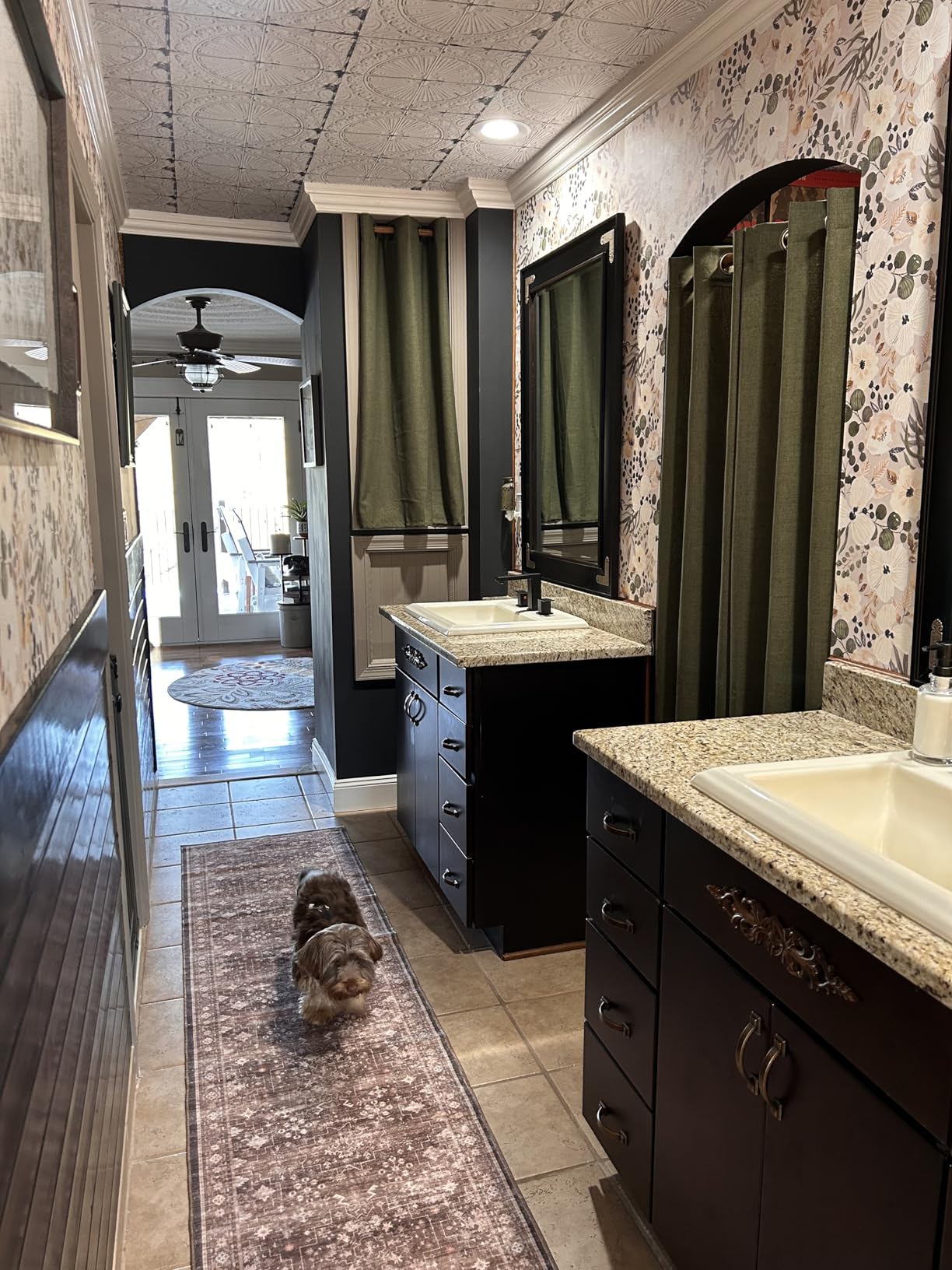 YoungsTex Linen Kitchen Window Curtains 40 Inches Long, Short Drapes Light Filtering with Bronze Grommet Rustic Semi Sheer for Bathroom Small Windows, 42 x 40 Inch, 2 Panels customer photo 2