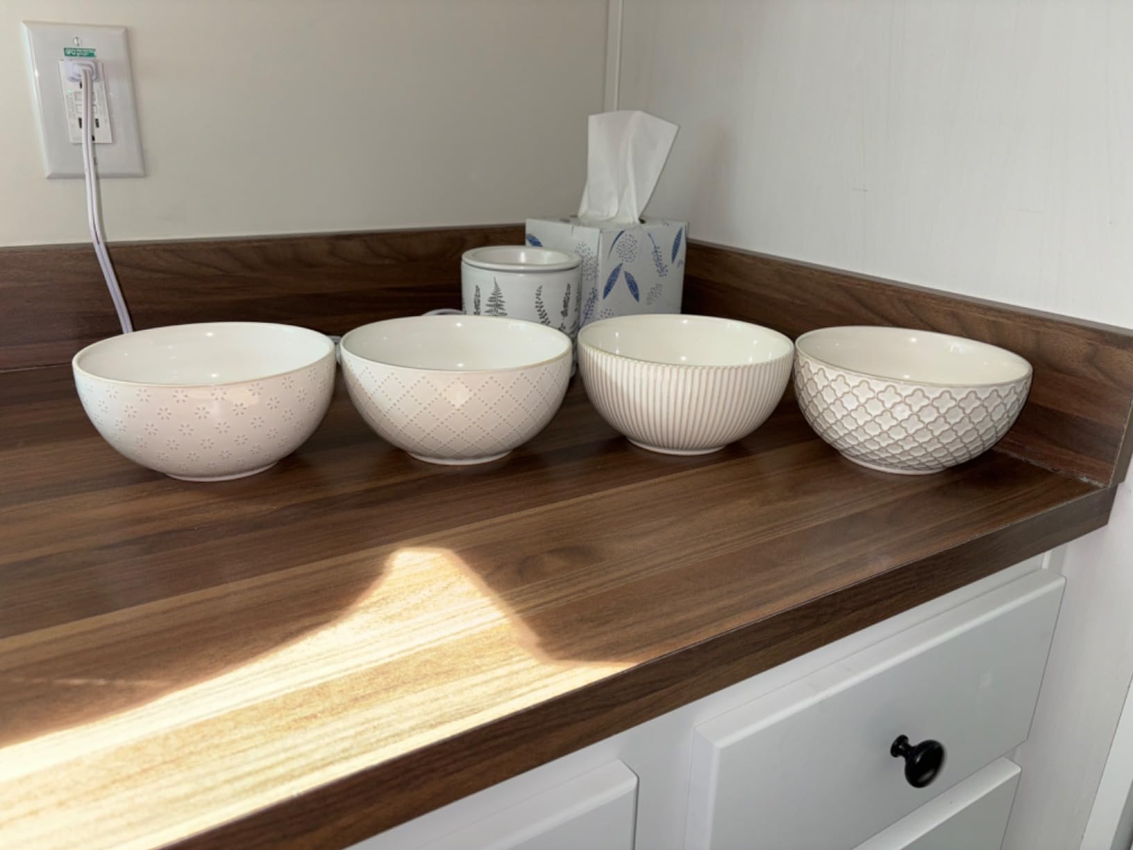 getstar Large Serving Bowls Set of 4, 12/26/42/64 oz Ceramic Stoneware Nesting Bowls Set, Microwave and Dishwasher Safe, Farmhouse Kitchen Versatile Prep Bowls for Fruit Salad Pasta Dessert Cereal customer photo 2