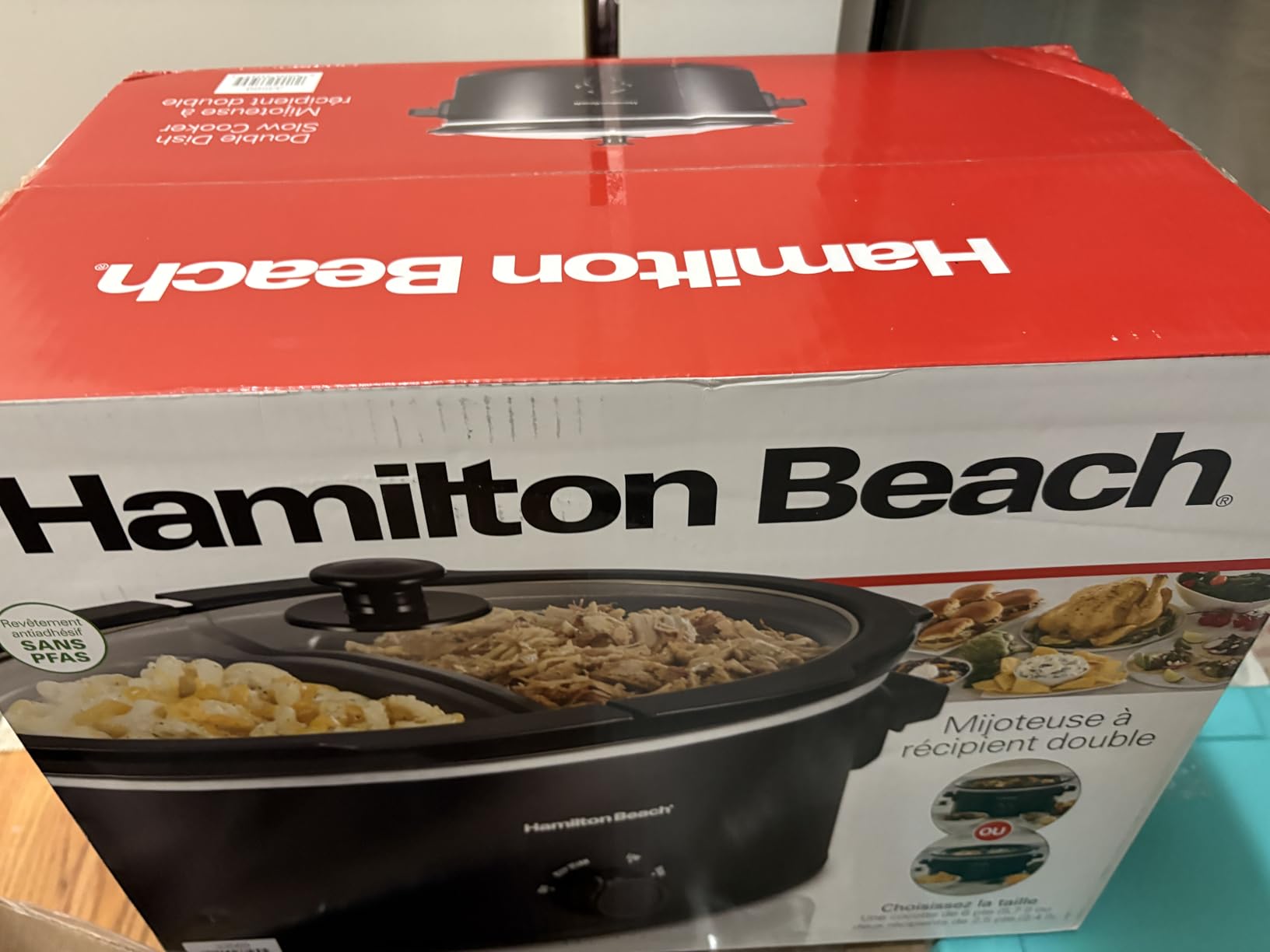 Hamilton Beach 6 Quart Slow Cooker with Space-Saving Folding Handles, 3 Heat Settings, Dishwasher Safe Stoneware Crock and Glass Lid, Black (33664) customer photo 2