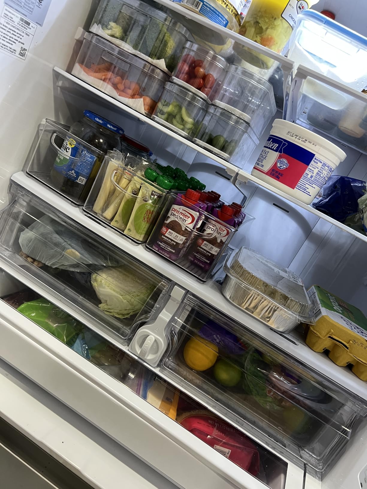 Fridge Organizers and Storage, 6 Pack Clear Freezer Organizer Bins with Lids for Kitchen, Pantry, Refrigerator, Food, Fruit, Vegetable Storage customer photo 1