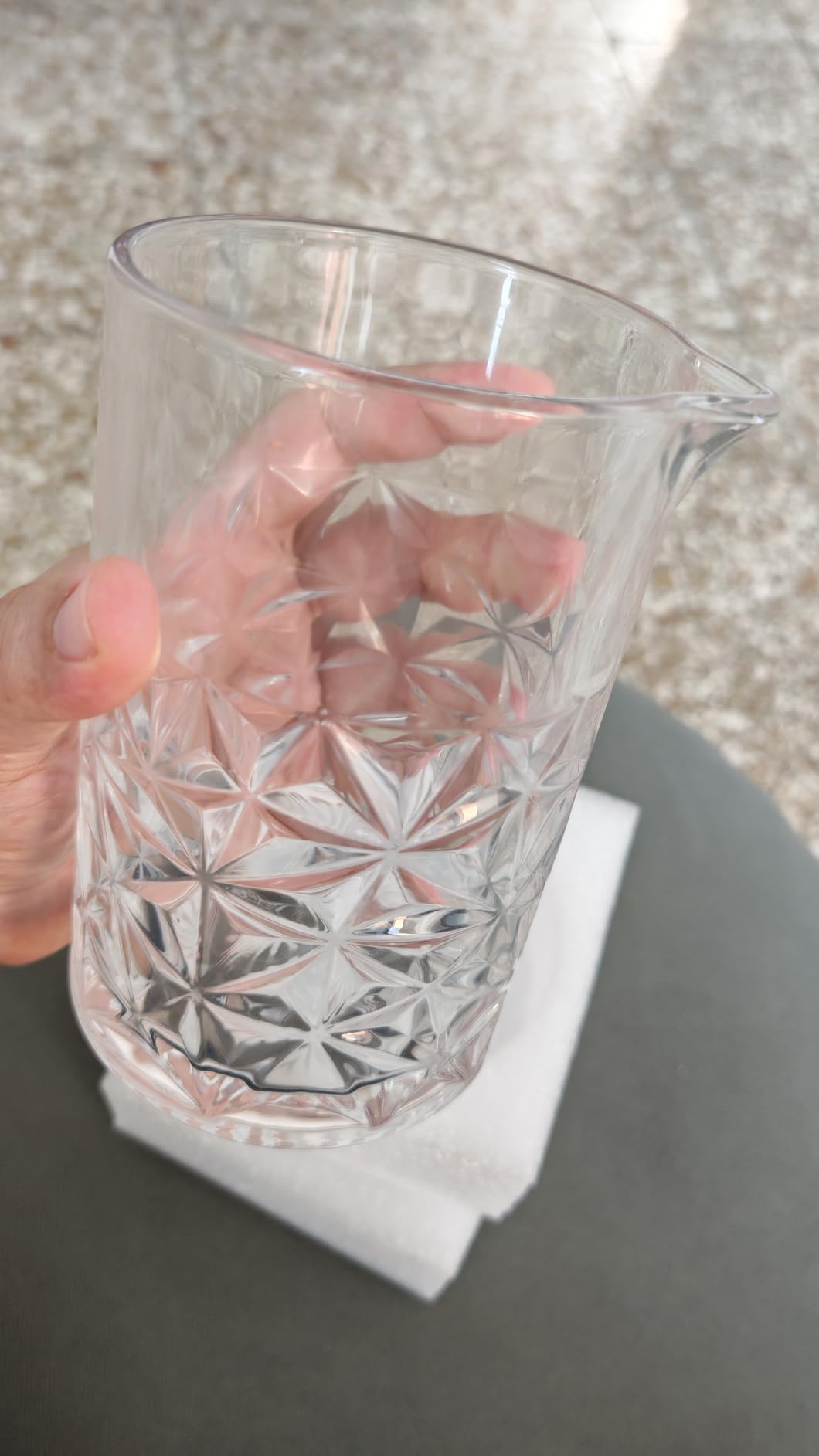 Cocktail Mixing Glass, 24 FL OZ Crystal Stirring Glass, Durable Thick Bottom Heavy Base Design, Bartender Gifts for Men, Elegant and Functional Home Barware Tools customer photo 1