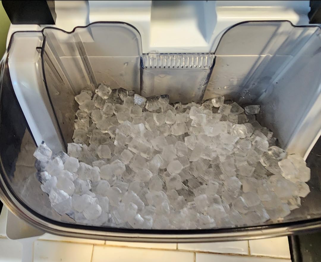Countertop Nugget Ice Maker Pro - 34lbs/24H, Self-Cleaning Pellet Ice Machine with Soft Chewable Ice, One-Touch Operation for Home, Kitchen, Office (Silver) customer photo 1