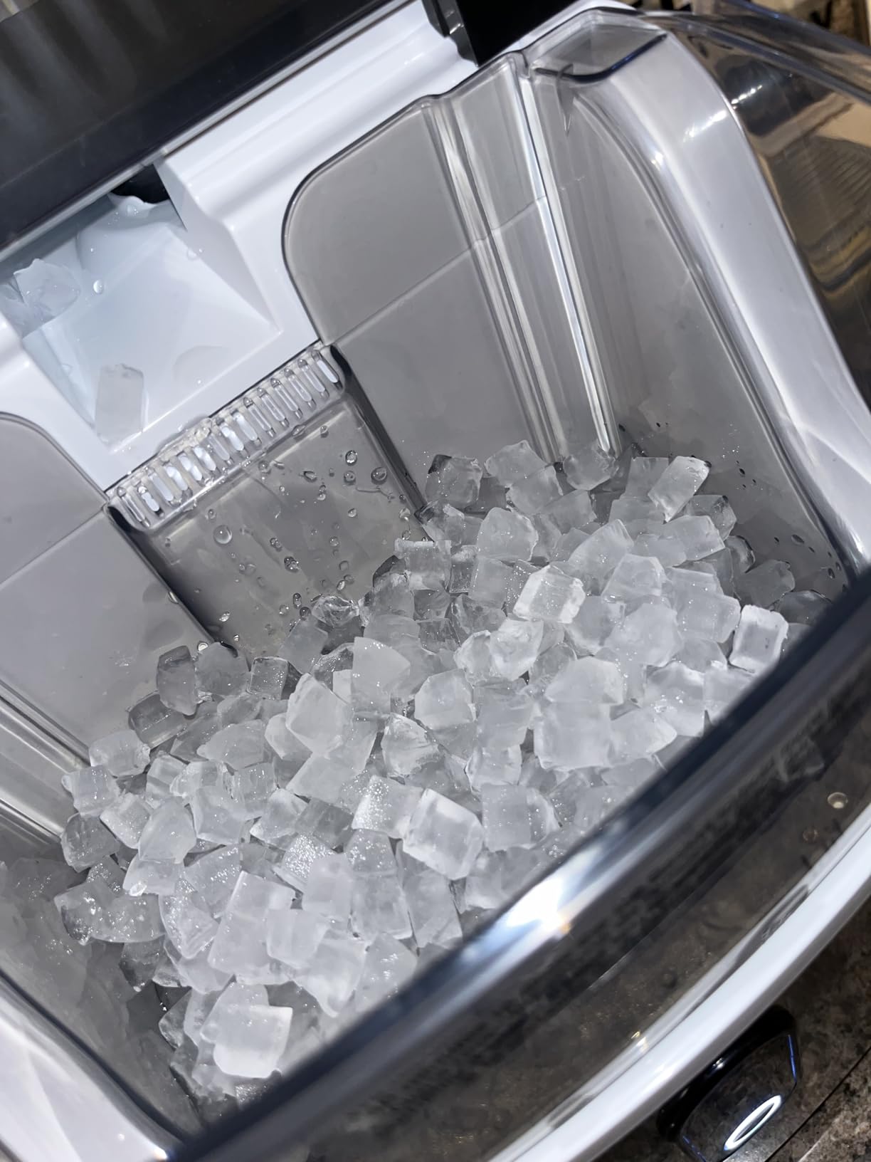 Countertop Nugget Ice Maker Pro - 34lbs/24H, Self-Cleaning Pellet Ice Machine with Soft Chewable Ice, One-Touch Operation for Home, Kitchen, Office (Silver) customer photo 2