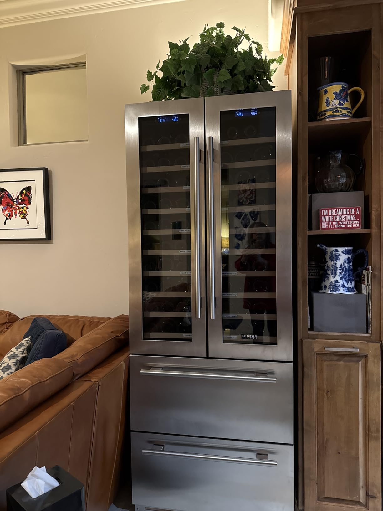BODEGA 24 Inch Wine and Beverage Refrigerator Cooler,Dual Zone Wine Fridge with Memory Temperature Control 77 Bottles and 180 Cans,Built-In or Freestanding 2-in-1 Wine Cooler for Home Bar Kitchen customer photo 1