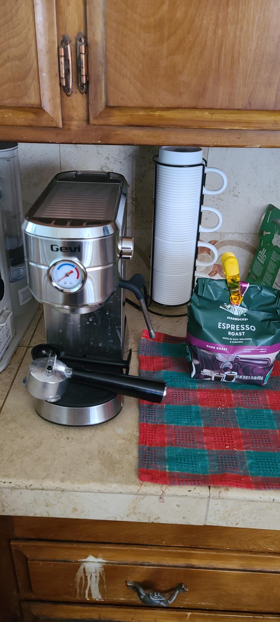 Gevi Commercial Espresso and Coffee Makers, Professional 20 Bar Espresso Maker with Milk Frother, Stainless Steel Expresso Coffee Machines for Home, Compact Cappuccino Machine customer photo 1
