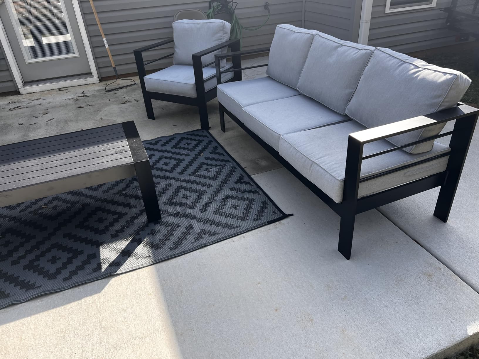 Solaste Aluminum Patio Furniture Set for All Weather, Oversized Metal Outdoor Furniture Set with 27.5