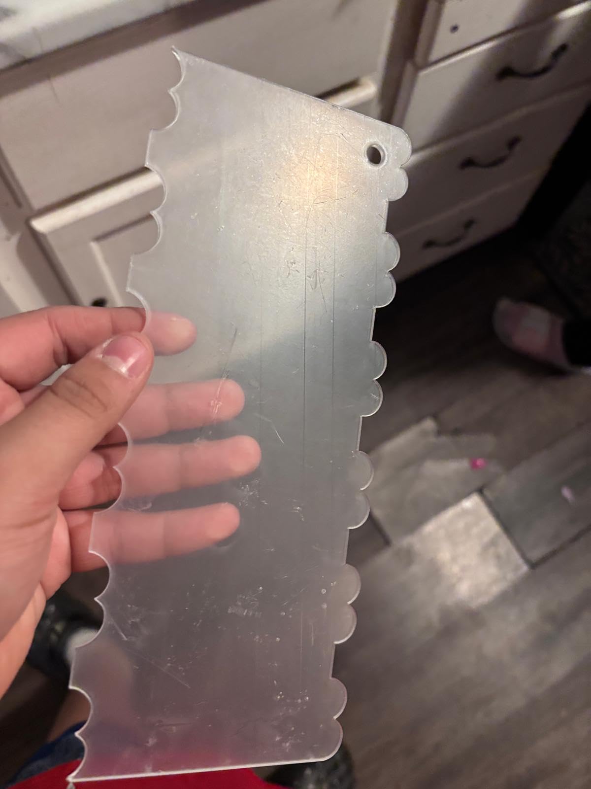 6-Piece Clear Acrylic Cake Decorating Scraper Set - Large Icing Smoothers and Edge Combs for Buttercream, Frosting, Mousse, and Baking Projects customer photo 2
