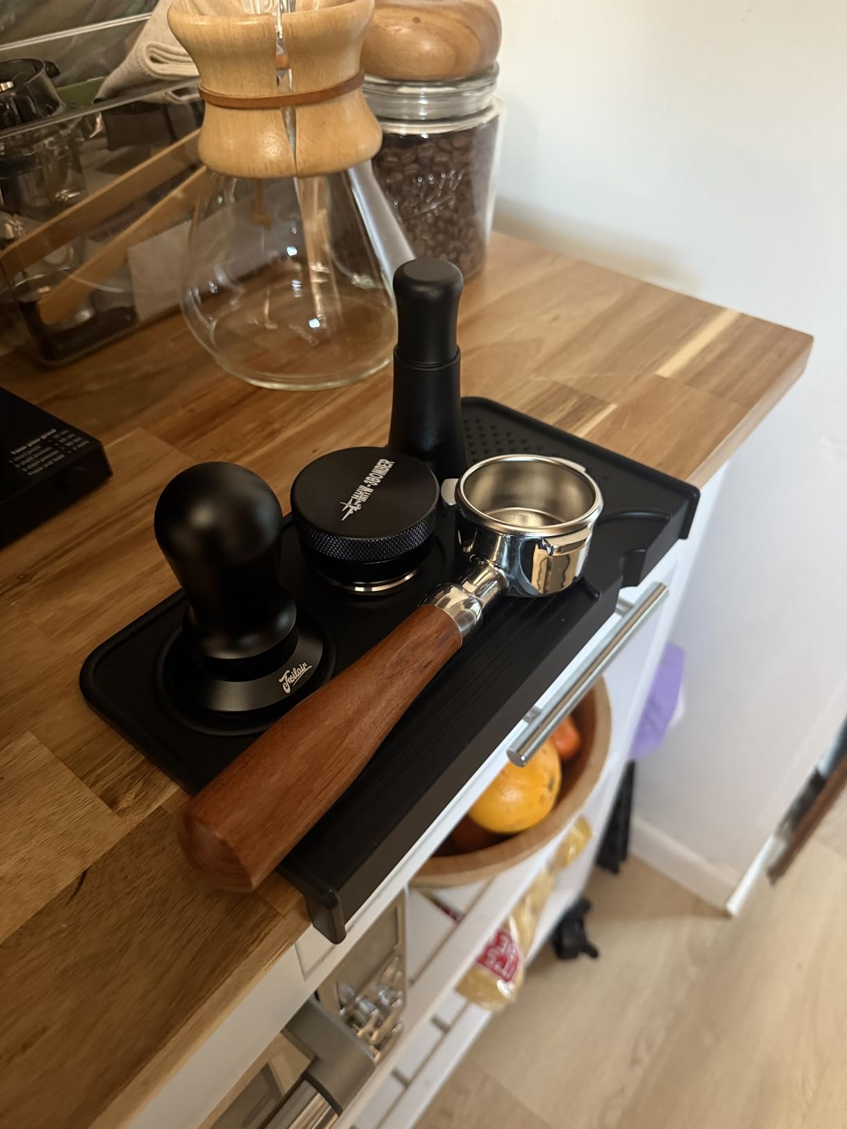 54mm Espresso Tamper, Triple Spring Loaded Tamper, Coffee Tamper with Stainless Steel Ripple Base, Self Leveling Tamper for Barista, Compatible with 53mm/54mm Breville Portafilter customer photo 1