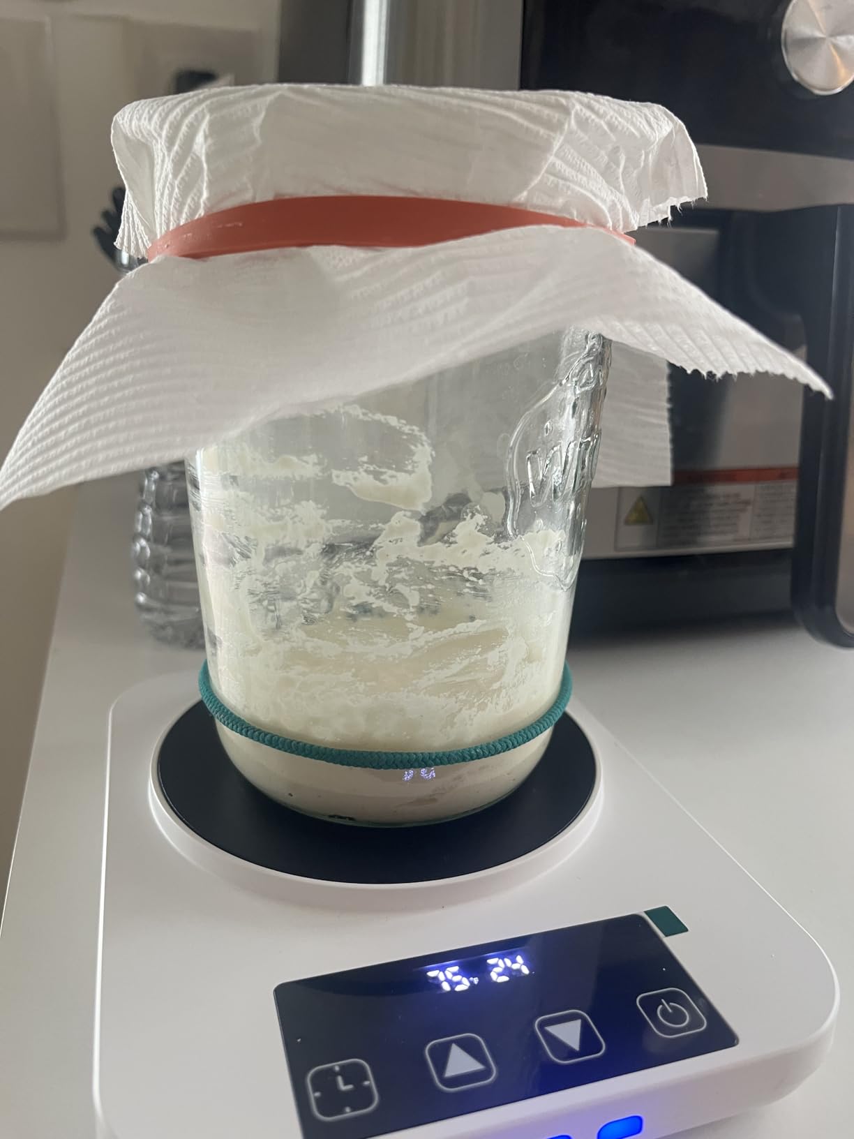 Electric Sourdough Starter Warmer, Upgrade Warming Heating Pad Mat for Sour Dough Starter, Sourdough Heater Proofing Tool for Home Baking with Thermostat Control, Timing, Memory Function (Wood Grain) customer photo 2