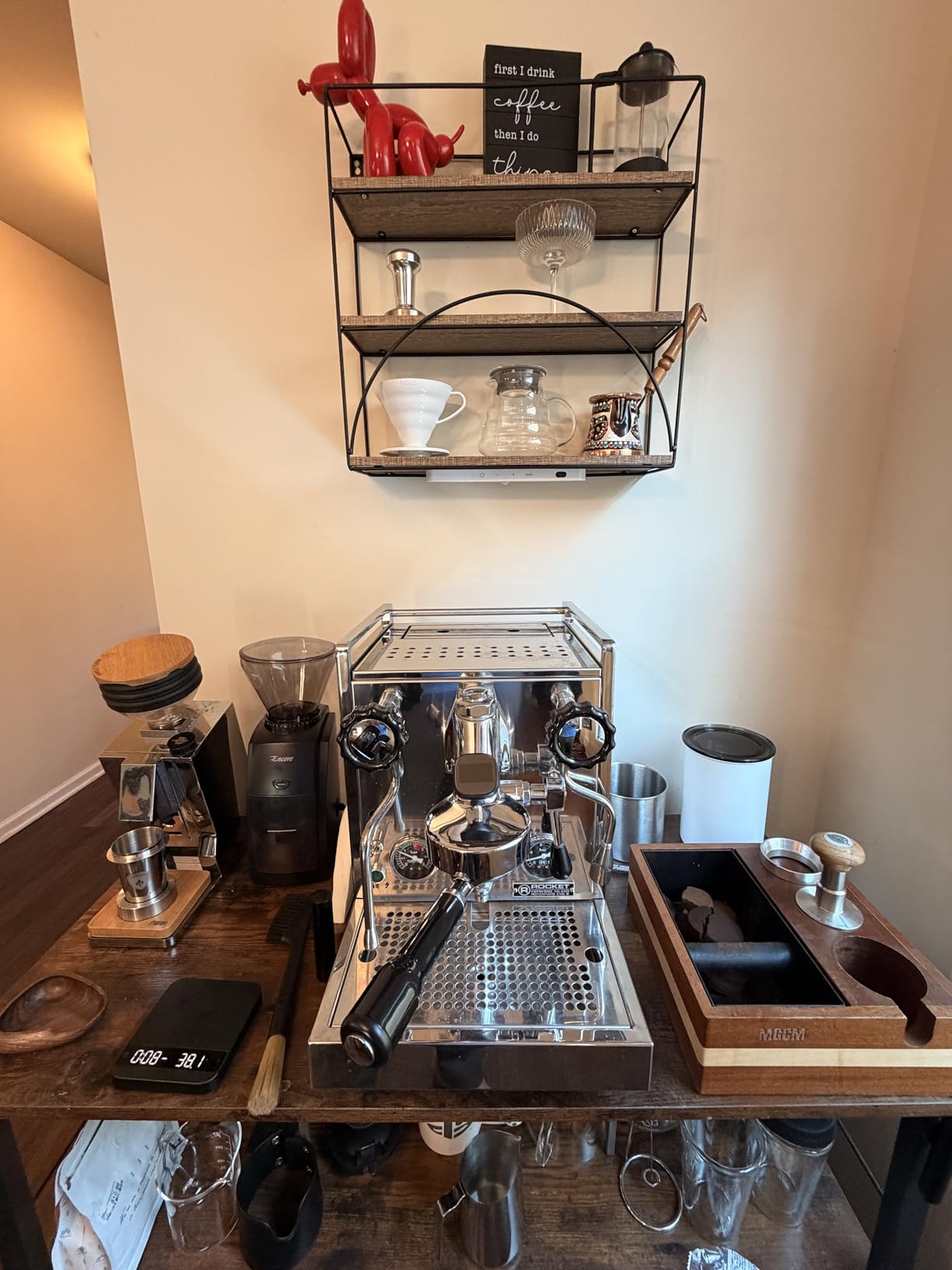 Coffee Bean Dosing Cup & RDT Spray Bottle Set - Walnut Wood Espresso Accessories Kit with Static Reduction Spray, Measuring Tray for Coffee/Tea customer photo 1