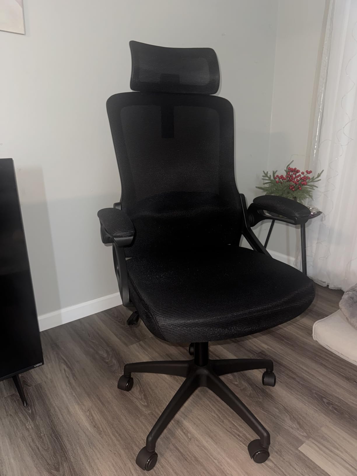 Fizzin Ergonomic Office Chair, 400 LBS Computer Chairs with Adjustable Lumbar Support, Breathable Mesh Desk Chair Ergonomic with Thickened Cushion, Comfy Home Office Desk Chair customer photo 1