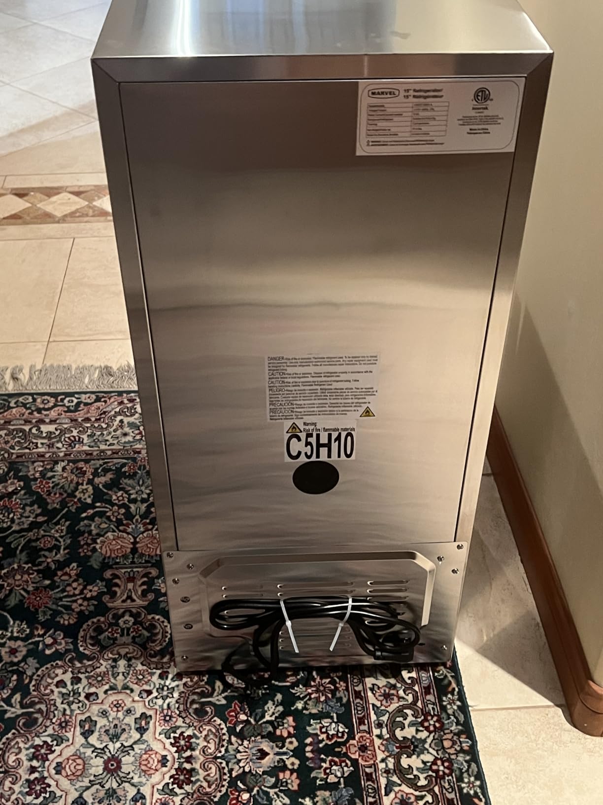 Marvel Northland Collection 24 Inch Undercounter Refrigerator, 3 Adjustable Shelves, Stores up to 18 Bottles of Wine and 126 12-oz Cans, Indoor/Outdoor Rated customer photo 2