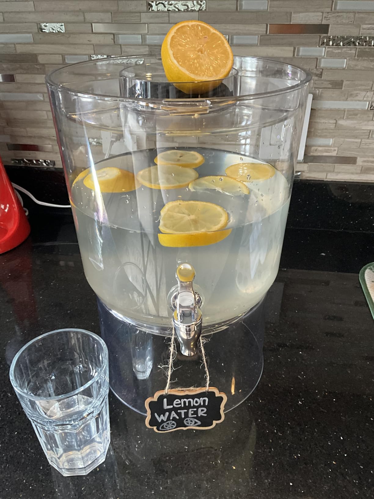 2 Gallon Beverage Dispenser for Parties 2 PACK, BPA-Free Drink Dispenser with No Drip Spigot, Juice Dispensers with Stand, Transparent Plastic Water Dispenser, Drink Fountains with Multi-Function Lid customer photo 1