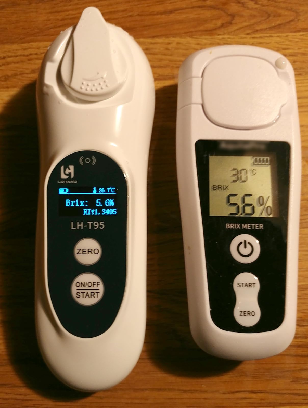 3-in-1 Digital Brix Refractometer with ATC/Refractive Index(RI), 0-95% Brix Measurement Range, High Accuracy Digital Brix Meter for Honey/Maple Syrup/Fruit Juice/Coffee customer photo 2