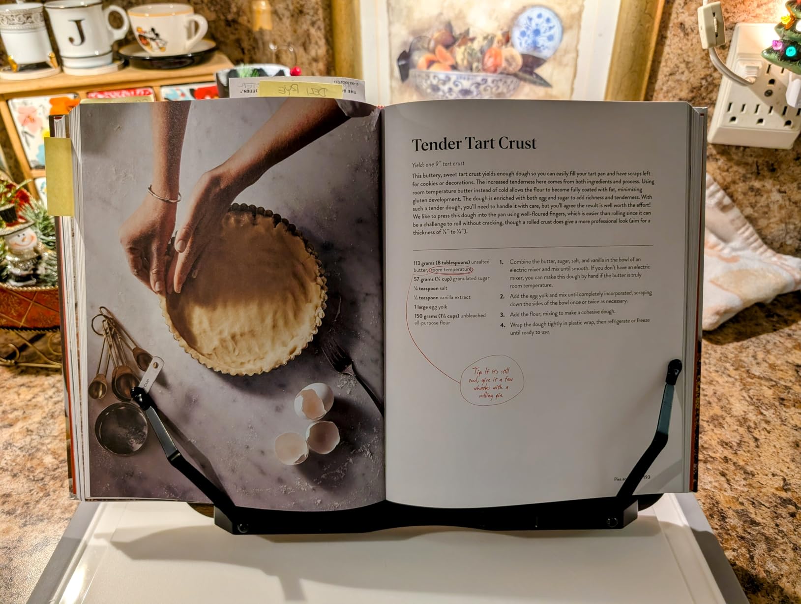 Book Stand for Reading, Adjustable Book Holder with 360degRotating Bases, Ergonomic Cookbook Stand Recipe Book Holder with Elastic Page Clips for Magazines, Tablets, Laptops,Black customer photo 2