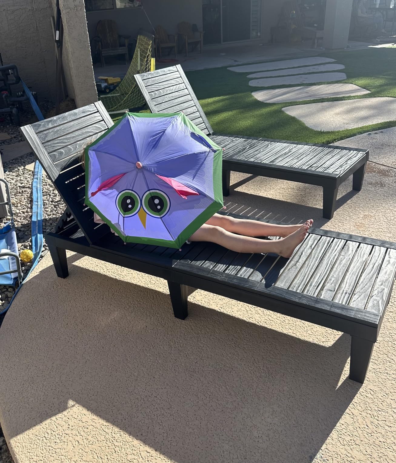 Outdoor Chaise Lounge Chair Set of 2,Waterproof & Lightweight Lounge Chair Outdoor with 5-Position Adjustable Back, Patio Lounge Chair for Garden, Pool Lounge Chairs for Poolside or Beach Use customer photo 1