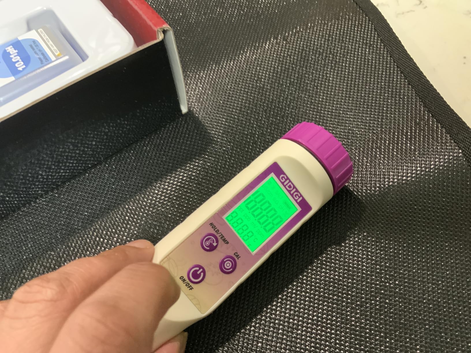 Digital pH Meter Food Pocket pH Pen for Fermentation with pH Calibration Kits Color Display Spear Tip pH Food Tester Probe with ATC for Cosmetics Sourdough Professional pH Test Strips for Food Acidity customer photo 1