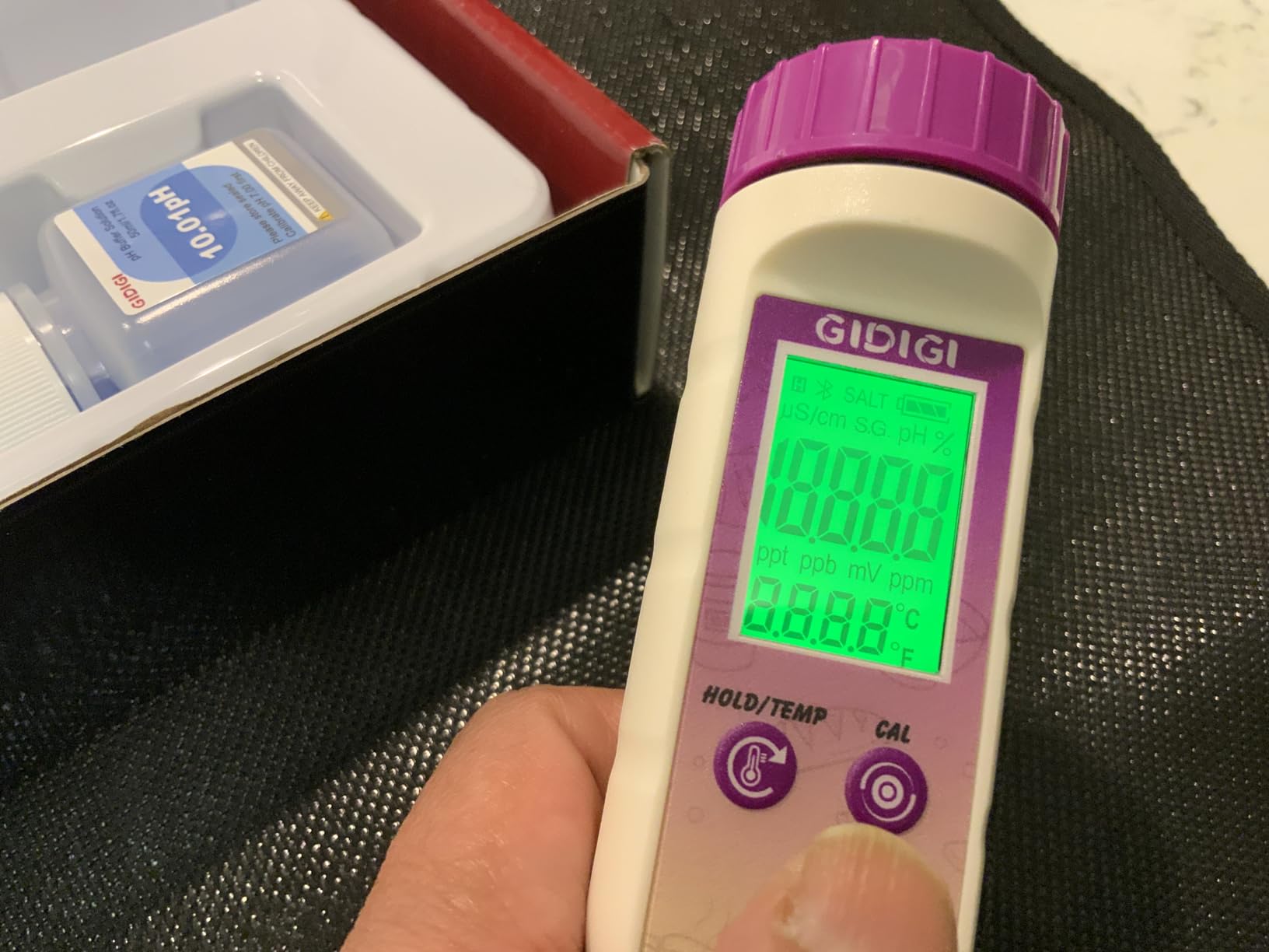 Digital pH Meter Food Pocket pH Pen for Fermentation with pH Calibration Kits Color Display Spear Tip pH Food Tester Probe with ATC for Cosmetics Sourdough Professional pH Test Strips for Food Acidity customer photo 2