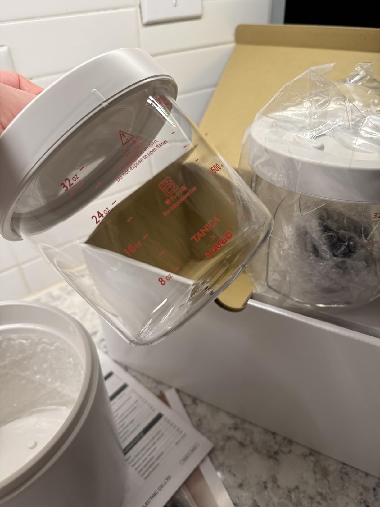 [TANICA] YOGURTiA Yogurt Maker & Fermented Food Machine - Made in Japan & 100-240V Support - 2 Glass Pots, Adjustable Temperature & Timer for Greek Yogurt, Natto, Miso, Amazake - Recipe Book customer photo 2