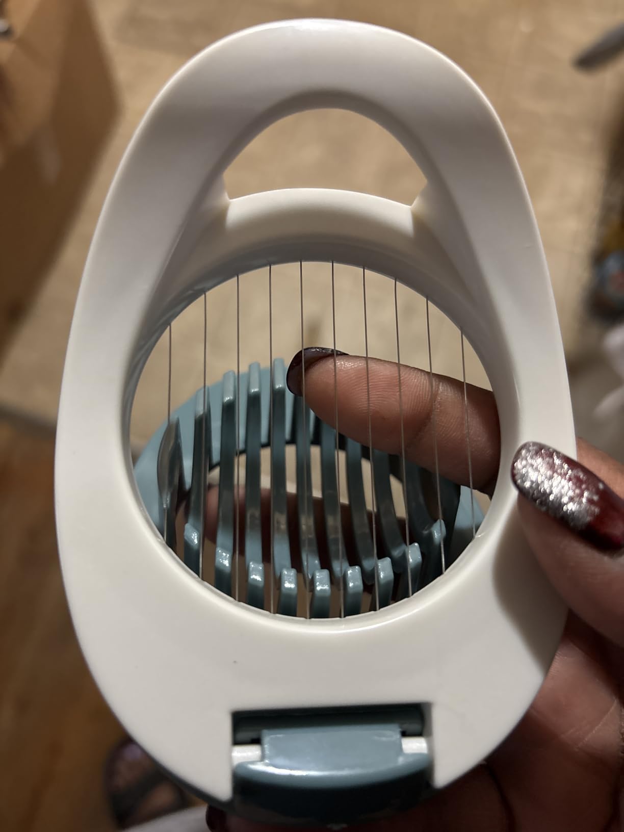 Egg Slicer & Dicer for Hard Boiled Eggs - Heavy Duty Cutter Dicer with Stainless Steel Wire, Cuts Strawberries, Kiwis & Soft Fruits Effortlessly - Easy-Clean Kitchen customer photo 2