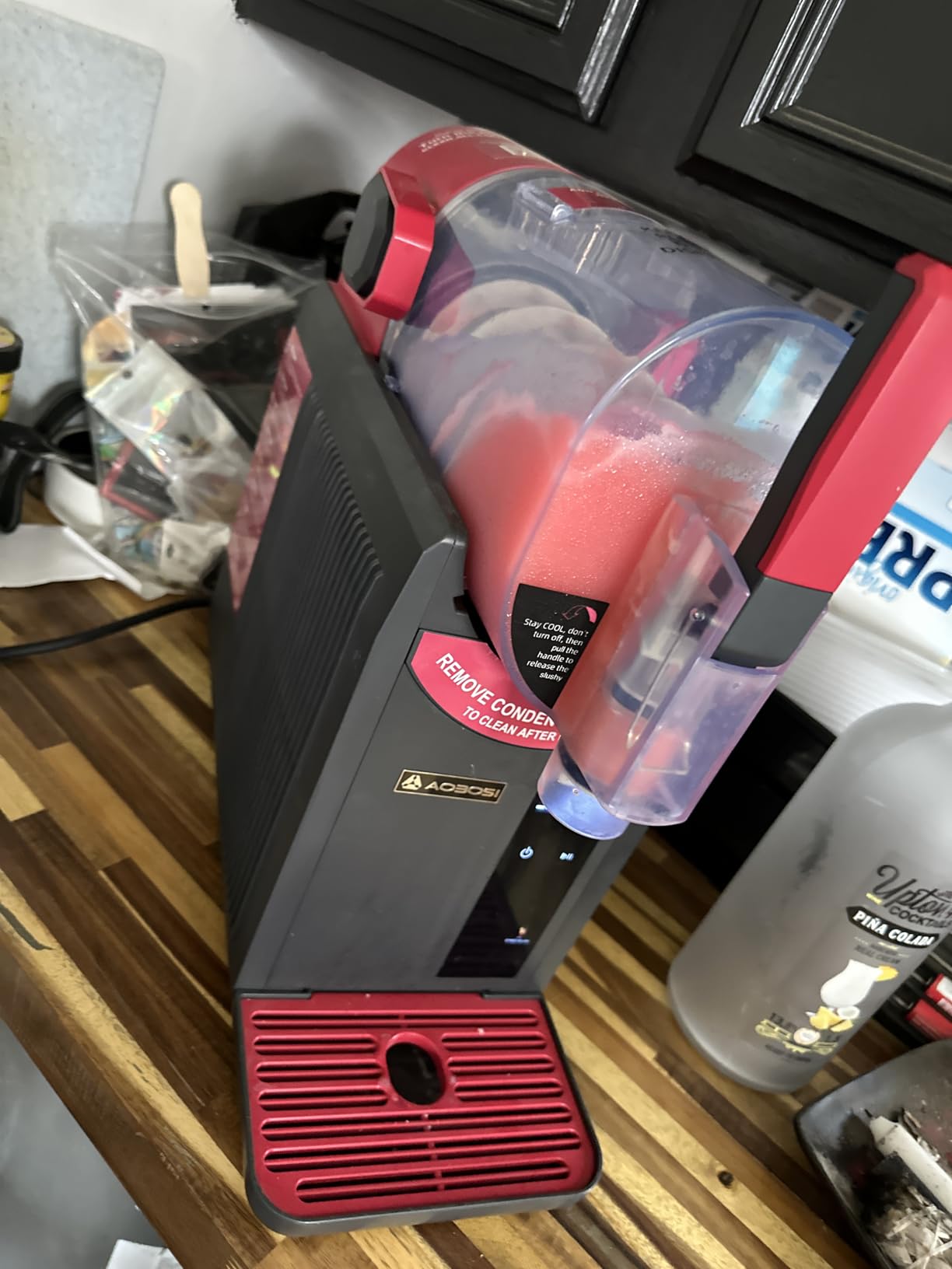 AAOBOSI Slushie Machine for Home, Frozen Drink Machine with Cookbook, Margarita Machine with 6 Presets Programs, No Ice Needed, Auto Cleaning, Slushy Maker for Frozen Margaritas, Cocktails, Frappés customer photo 2