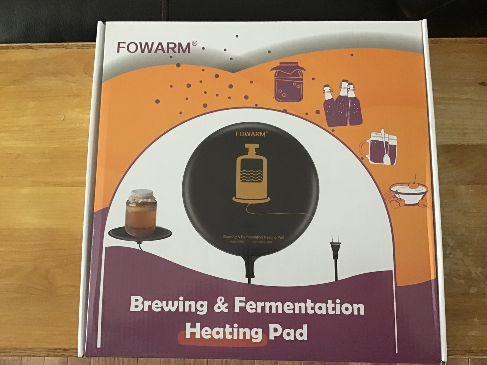 12-Inch Brewing & Fermentation Heating Pad, 25W Waterproof Heated Mat for Home Brewing, Beer & Kombucha Fermentation, Constant Temperature Warmer Fermenting Heater Mat Pad customer photo 2