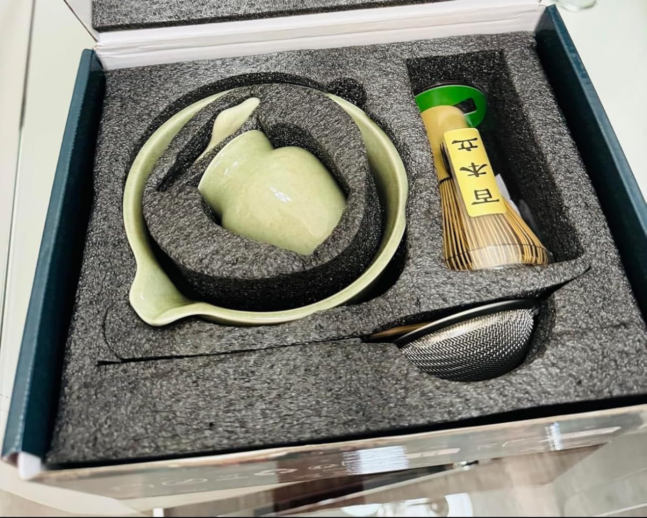 MONOJOY Electric Matcha Whisk Set 4 PCS Matcha Making Kit Powder Mixer Electric Milk Frother Traditional Tea Scoop Chashaku, Spoon, Sifter, Durable Coffee Stirrers Maker Tools Gift for Lovers Beginner customer photo 2
