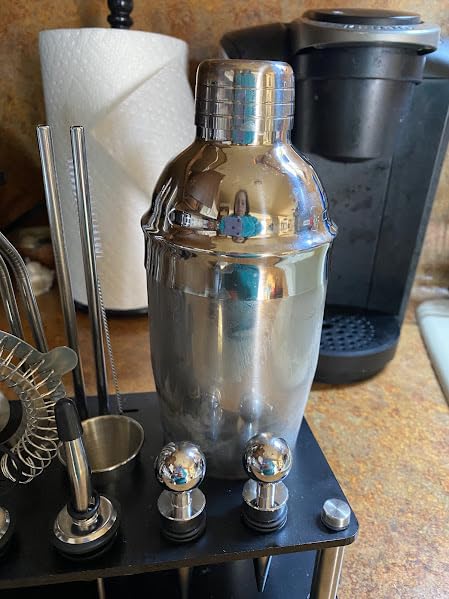 Cocktail Shaker Set, 18-Piece Bartender Kit with Acrylic Stand, 18/8 Stainless Steel Bar Set with Martini Shaker, Jigger, Muddler & Recipe Book for Home Bar customer photo 1