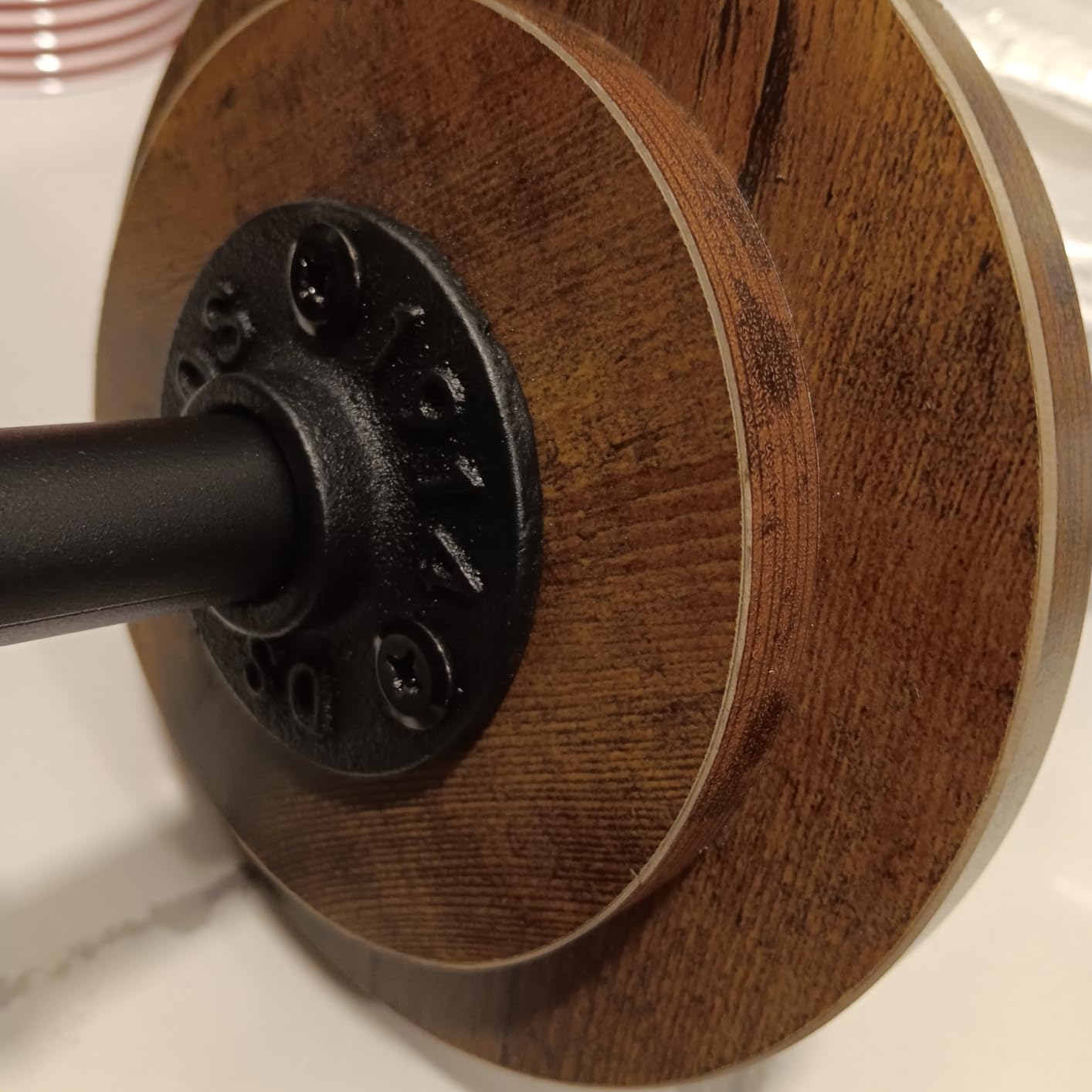 Cake Stand Rustic Industrial Wood Round Cupcake Stands Cake Stand Set of 3 Dessert Table Display Set Serving Tray Decoration for Birthday Celebration Party Baby Shower customer photo 2