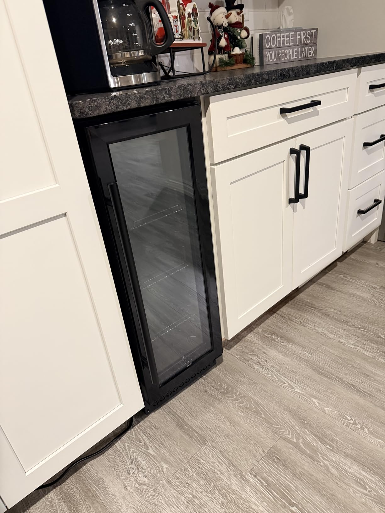 Wine and Beverage Refrigerator 24'', Dual Zone Wine Fridge Built in or Freestanding, Beverage Cooler with Glass Door holds 21 Bottles and 88 Cans, Upgrade Cooling Low Noise for Kitchen, Bar, Office customer photo 1