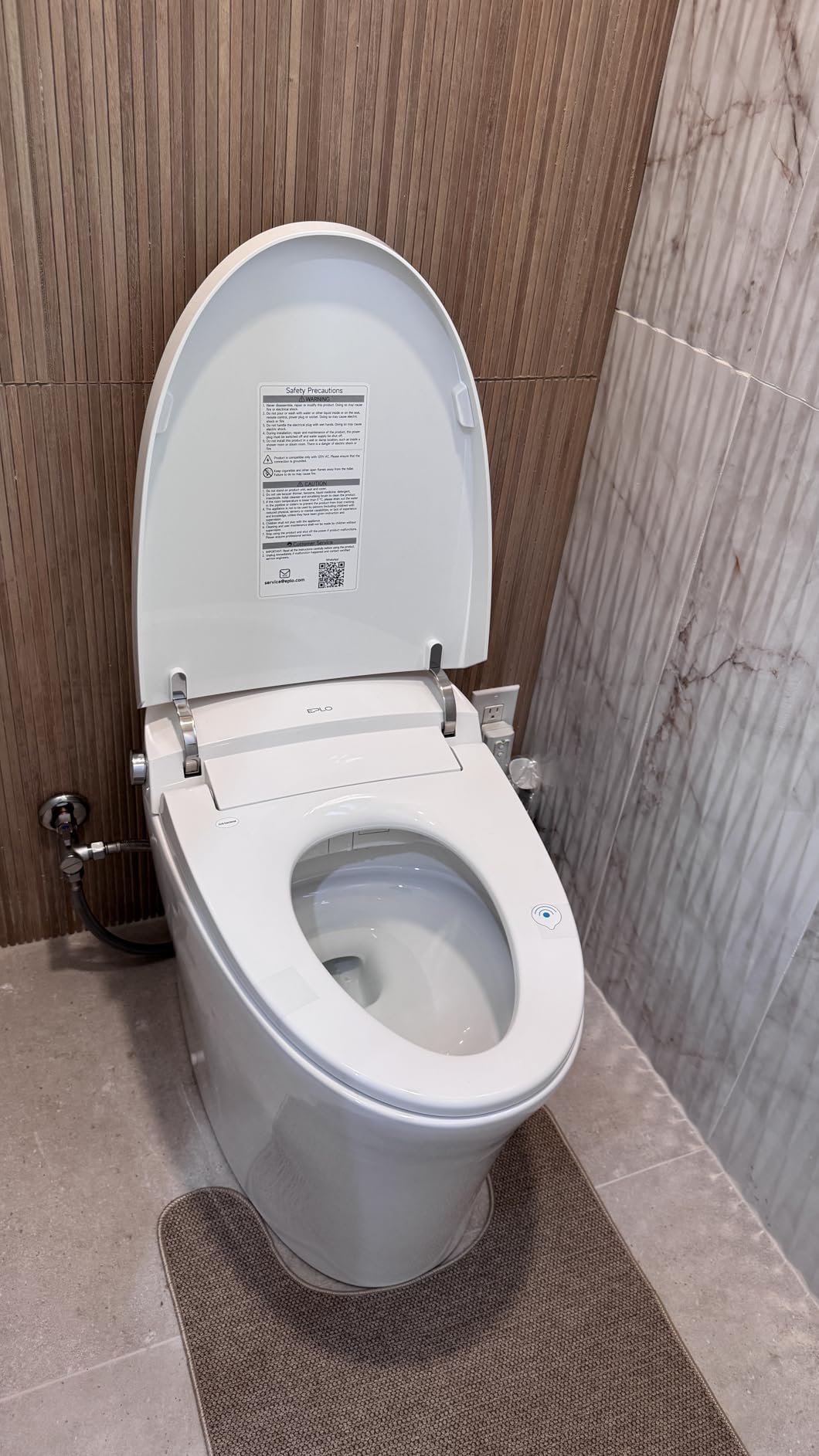EPLO Smart Toilet Bidet with Tank,Foam Shield,Blackout Flush,Dual Auto Flush,Heated Seat,Air Dryer,Modern Elongated Japanese One Piece Bidet for Bathrooms E18 customer photo 1