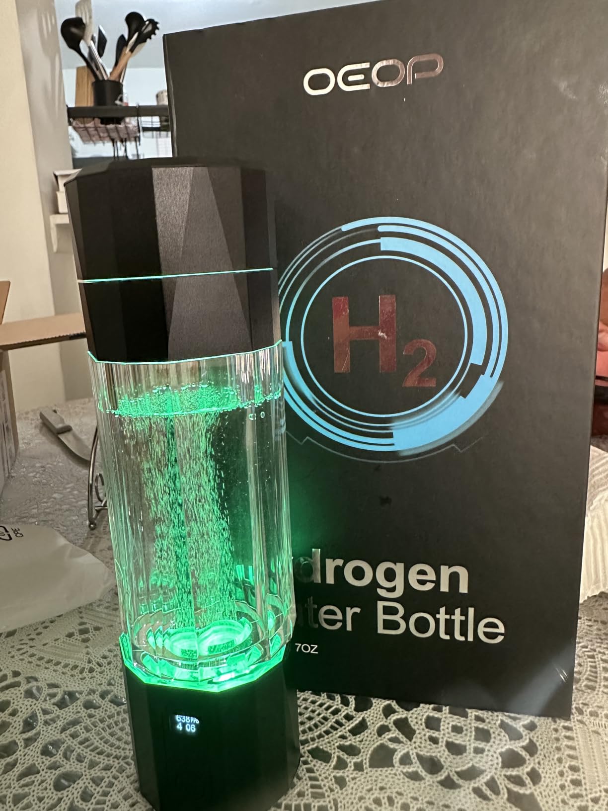 Upgrade Hydrogen Water Bottle - 6400PPB Hydrogen Water Generator, SPE/PEM Certified, 7oz Portable Hydro Water Machine, Perfect for Gym/Travel/Office & Gifts for Friends/Family customer photo 1