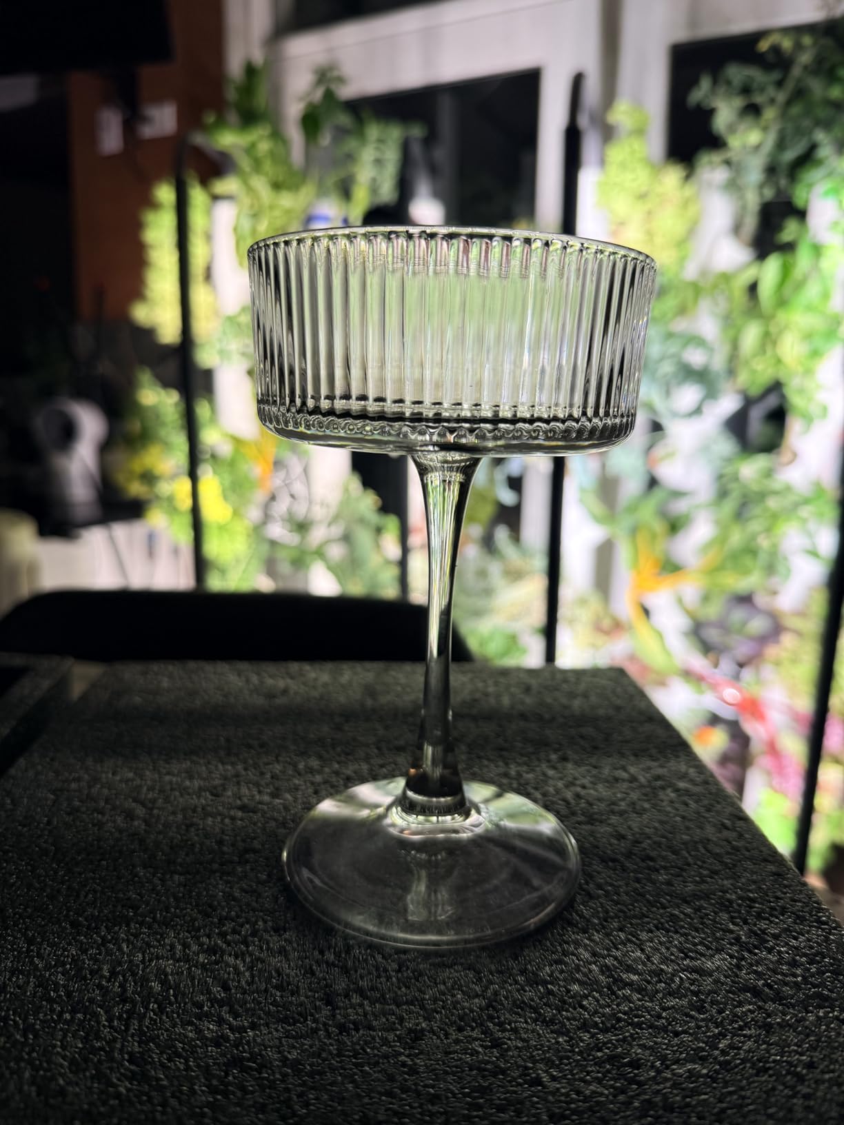 Martini Glasses Set of 4, 8OZ Ribbed Coupe Glasses, Bar Drinking Glass Set, Suitable for Cocktails, Wine, Champagne and Gifts customer photo 2