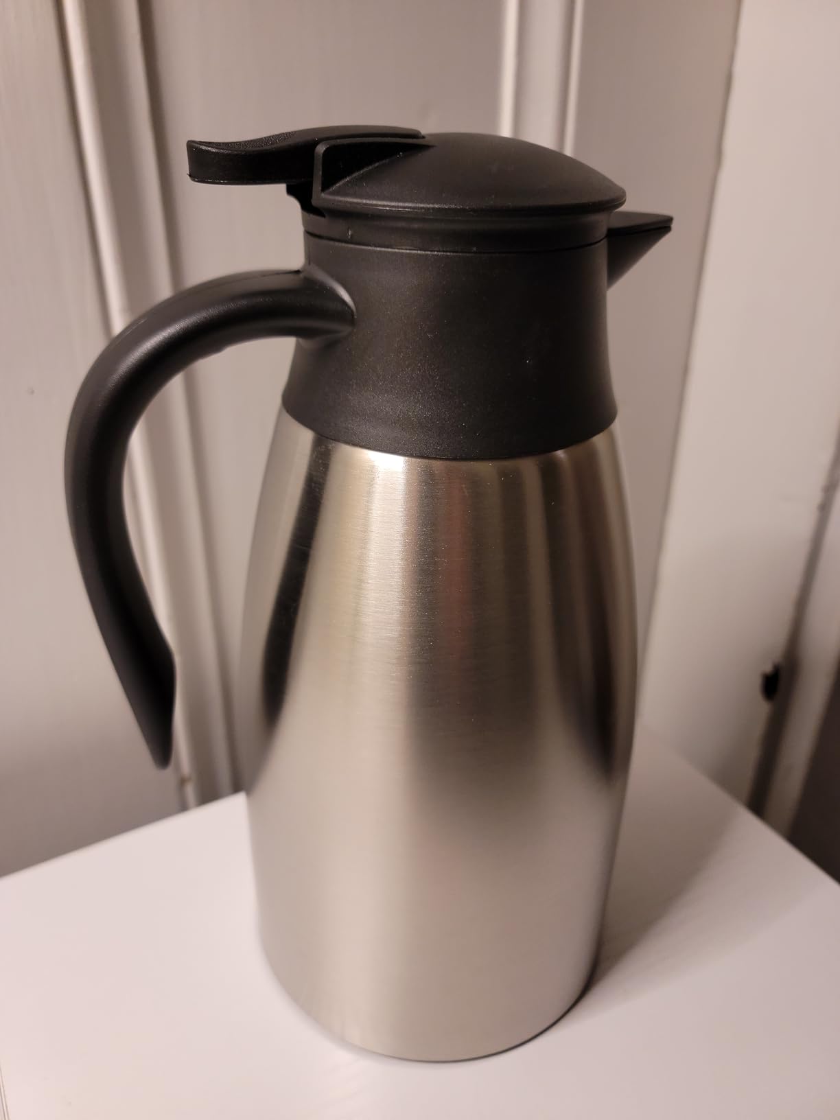 Thermal Coffee Carafe 1.5L - Double Wall Stainless Steel Insulated Beverage Server Keeps Drinks Hot 12 Hours or Cold 24 Hours - Leak-Proof Coffee Pot for Home, Office, Restaurants & Cafés - TQS CAFE customer photo 1