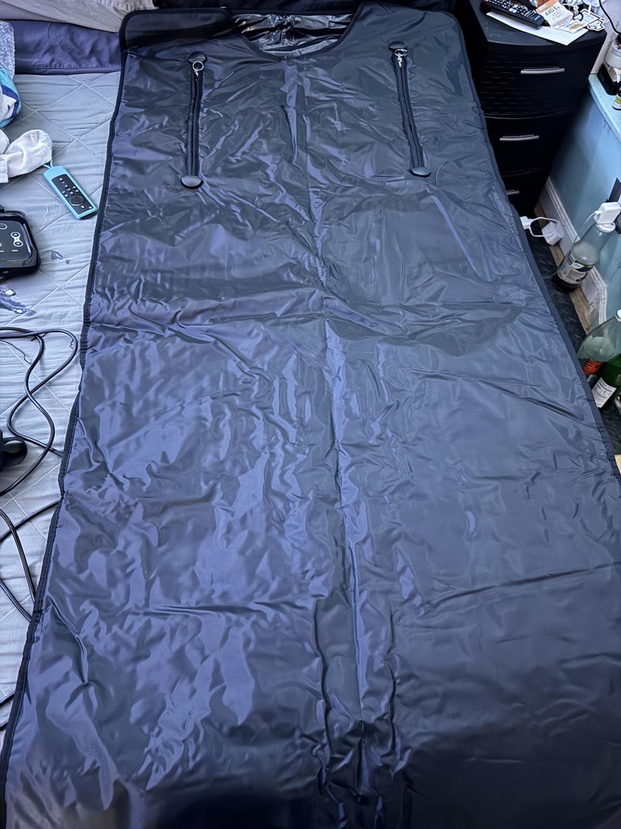 Infrared Sauna Blanket for Home: Premium PU Leather Portable Far Infrared Heating Blanket for Full Body Detox & Relaxation - Adjustable 95-167℉ & 20-60 Min Timer 71 x 31.5Inch customer photo 1