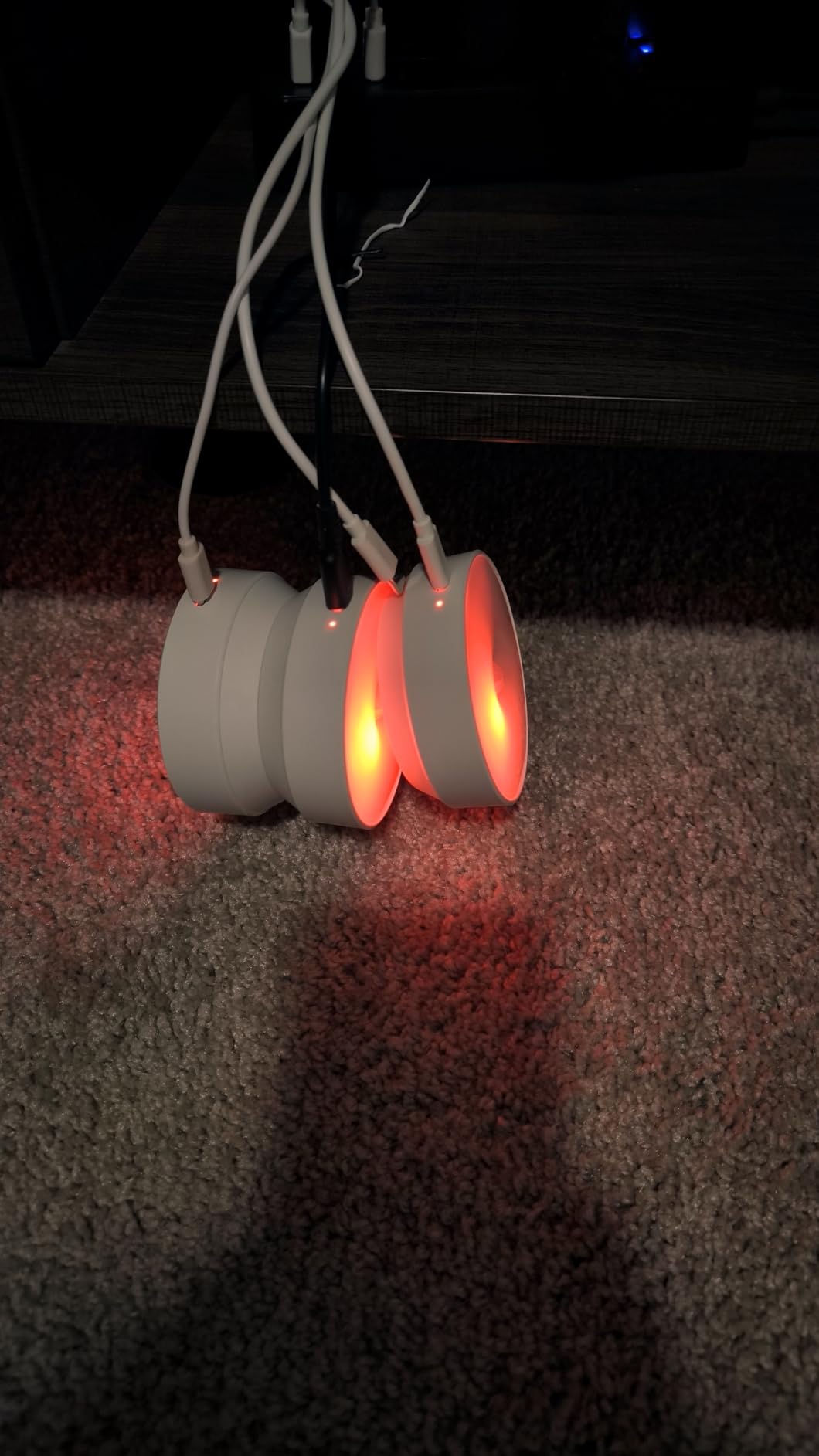 EZVALO 4 Pack Motion Sensor Closet Lights, 1200mAh USB-C Rechargeable LED Puck Lights, Under Cabinet Lights, Night Lights, Dimmable, 3 Color Temps, Magnetic, Stick on for Closet, Stairs, Cabinets customer photo 2