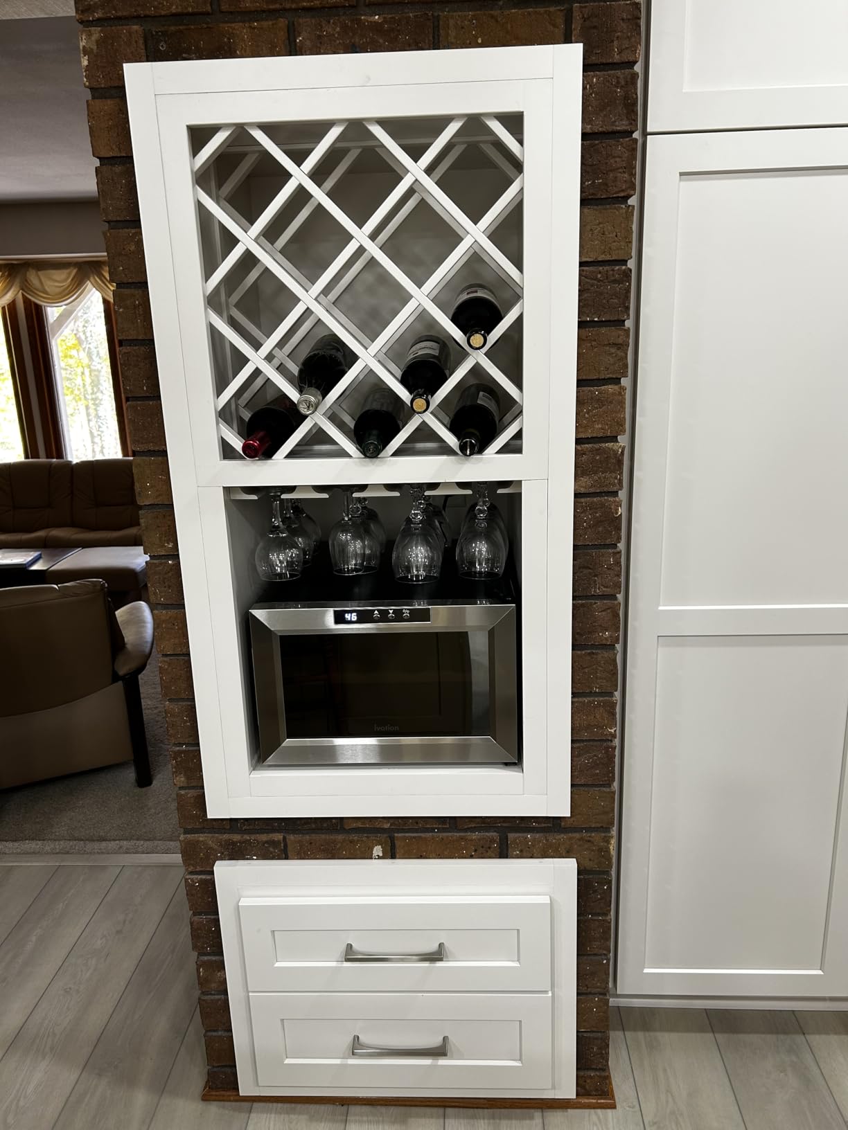 Ivation Premium 6 Bottle Horizontal Thermoelectric Wine Cooler/Chiller Counter Top Red and White Wine Cellar w/Digital Temperature, Freestanding Refrigerator Quiet Operation Fridge customer photo 1